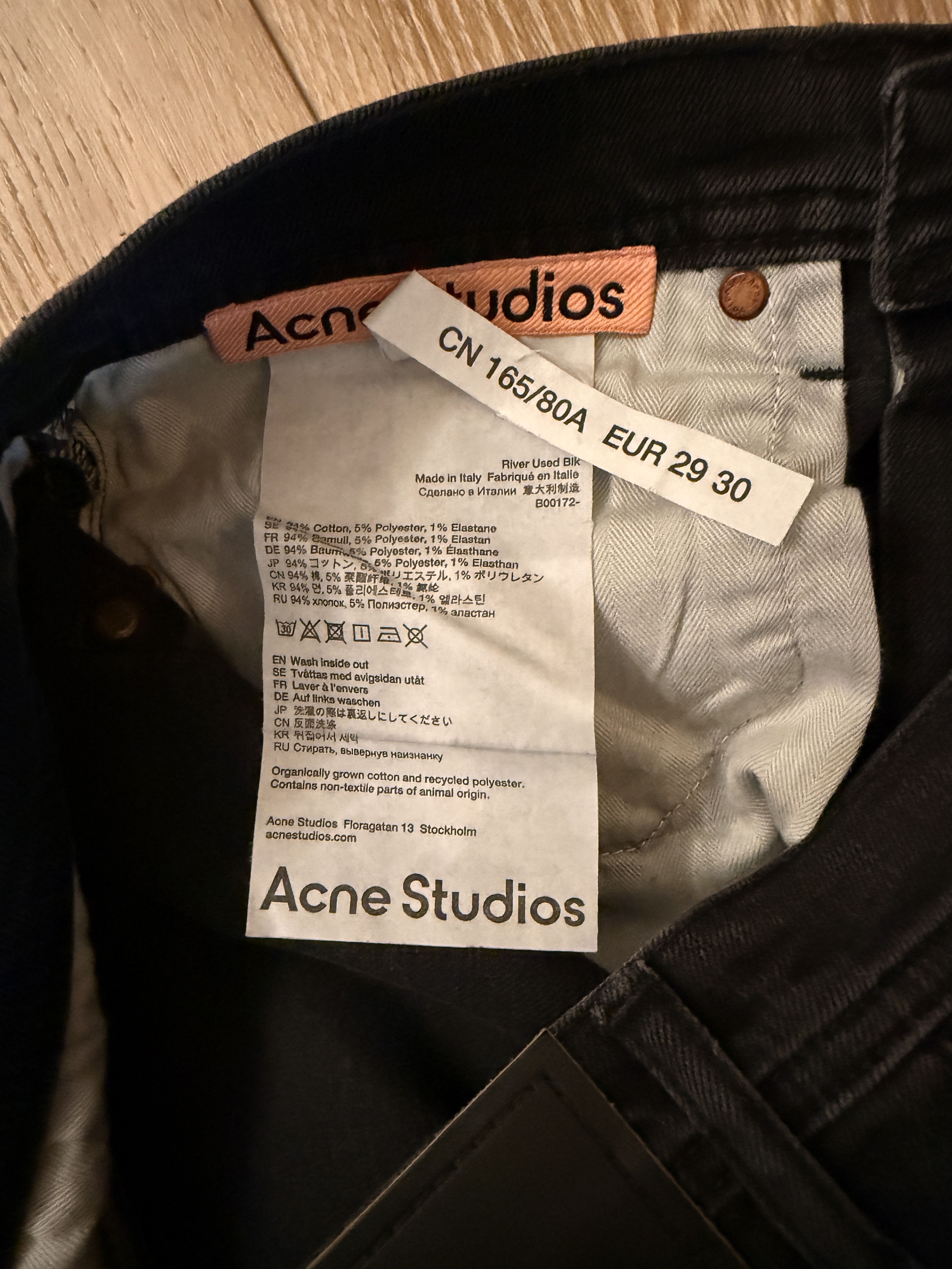 Acne Studios Acne Studios River Jeans in Used Black (29x30) Size US 29 - 5 Thumbnail