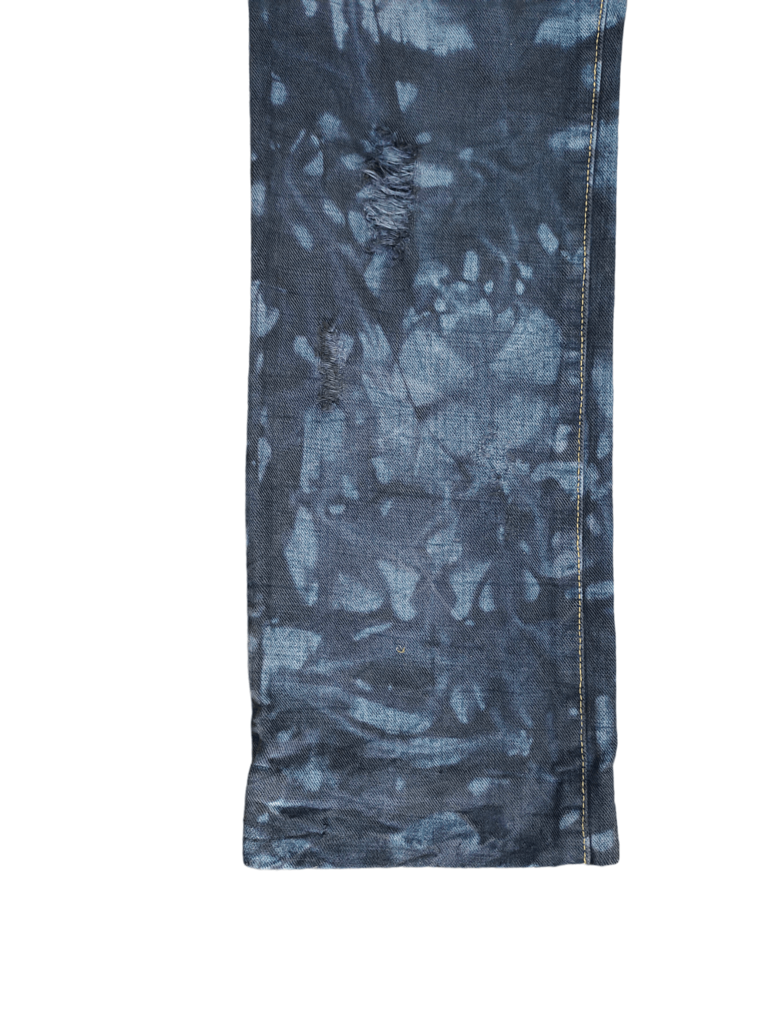 Japanese Brand PPFM Inspire Japanese Double Waist Distressed Dye Jeans 35 Size US 35 - 5 Thumbnail