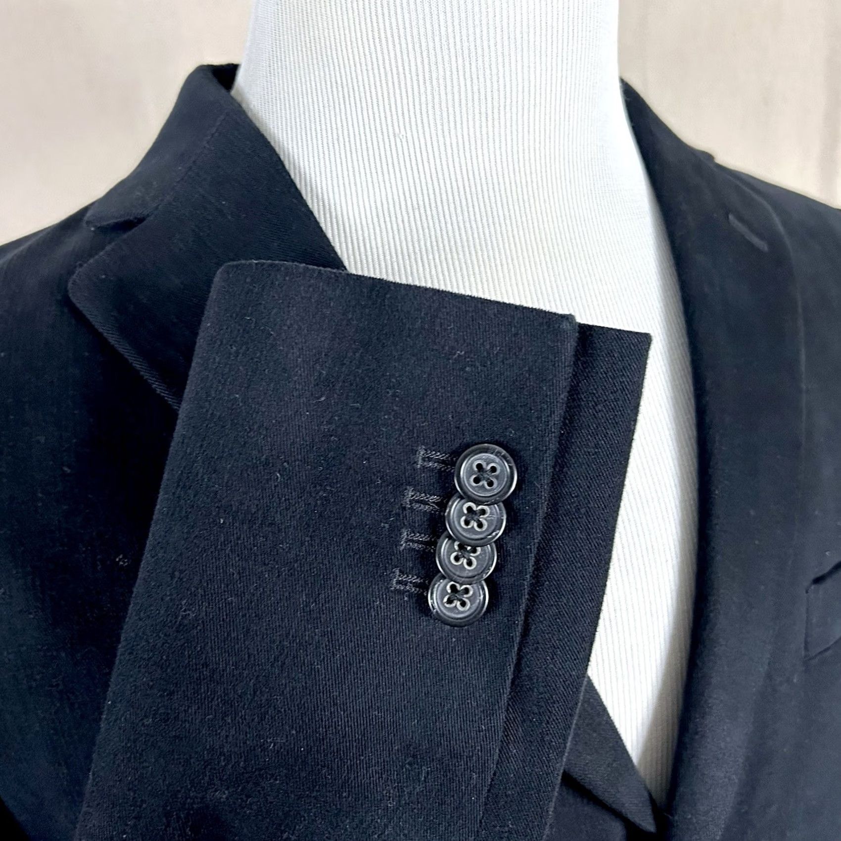 Banana Republic Banana Republic Sport Coat 40R Black Cotton 3-Button Notch Lapel Vented Regular Men’s Jacket Size US XS / EU 42 / 0 - 5 Thumbnail