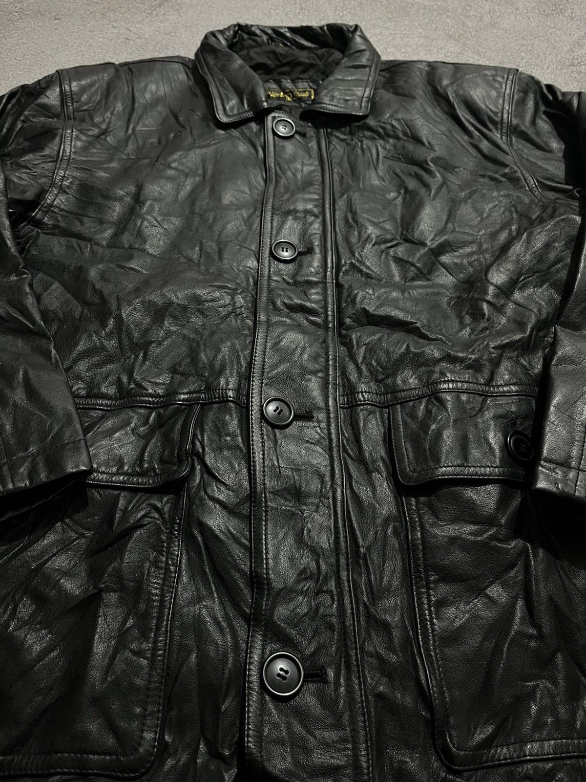 Japanese Brand 90s Vintage Recuerdo Club Classic Leather Jacket Size US L / EU 52-54 / 3 - 4 Thumbnail