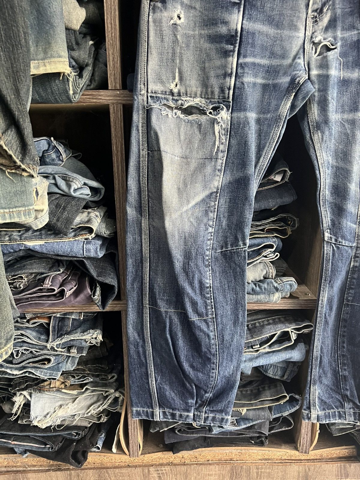 Japanese Brand 🔥Rare Gemstone Kapital Style Distressed Denim Size US 34 / EU 50 - 5 Thumbnail
