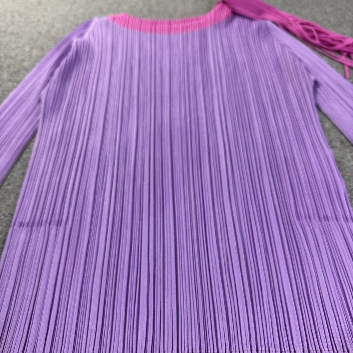 Pleats Please Issey Miyake Pleats Please -Joyce -Fringe Ribb Top Cut and Sewn 3/4Sleeve Size M / US 6-8 / IT 42-44 - 4 Thumbnail