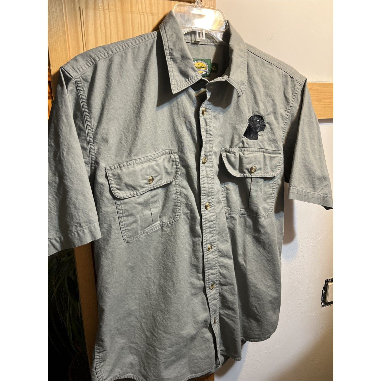 Cabelas Cabelas Shirt Men’s M Gray S Cotton Canvas Black Lab Logo Size US M / EU 48-50 / 2 - 2 Thumbnail