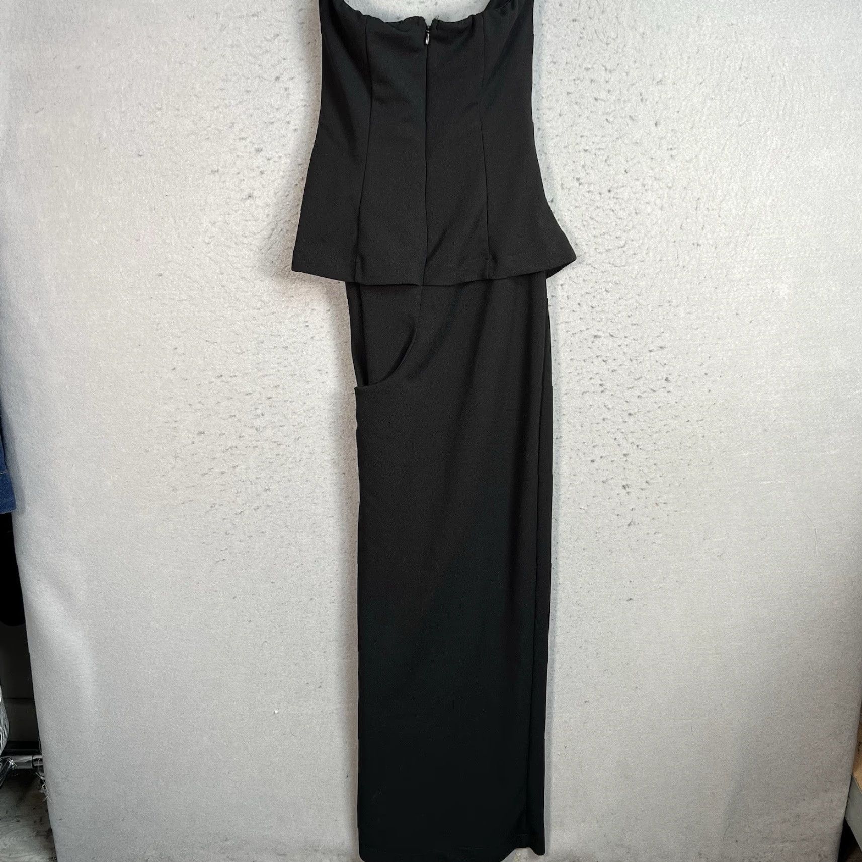 Vintage VINTAGE Thirty/Thirty L.A. Womens Small Black Sleeveless Drape Front Gown Size S / US 4 / IT 40 - 2 Thumbnail
