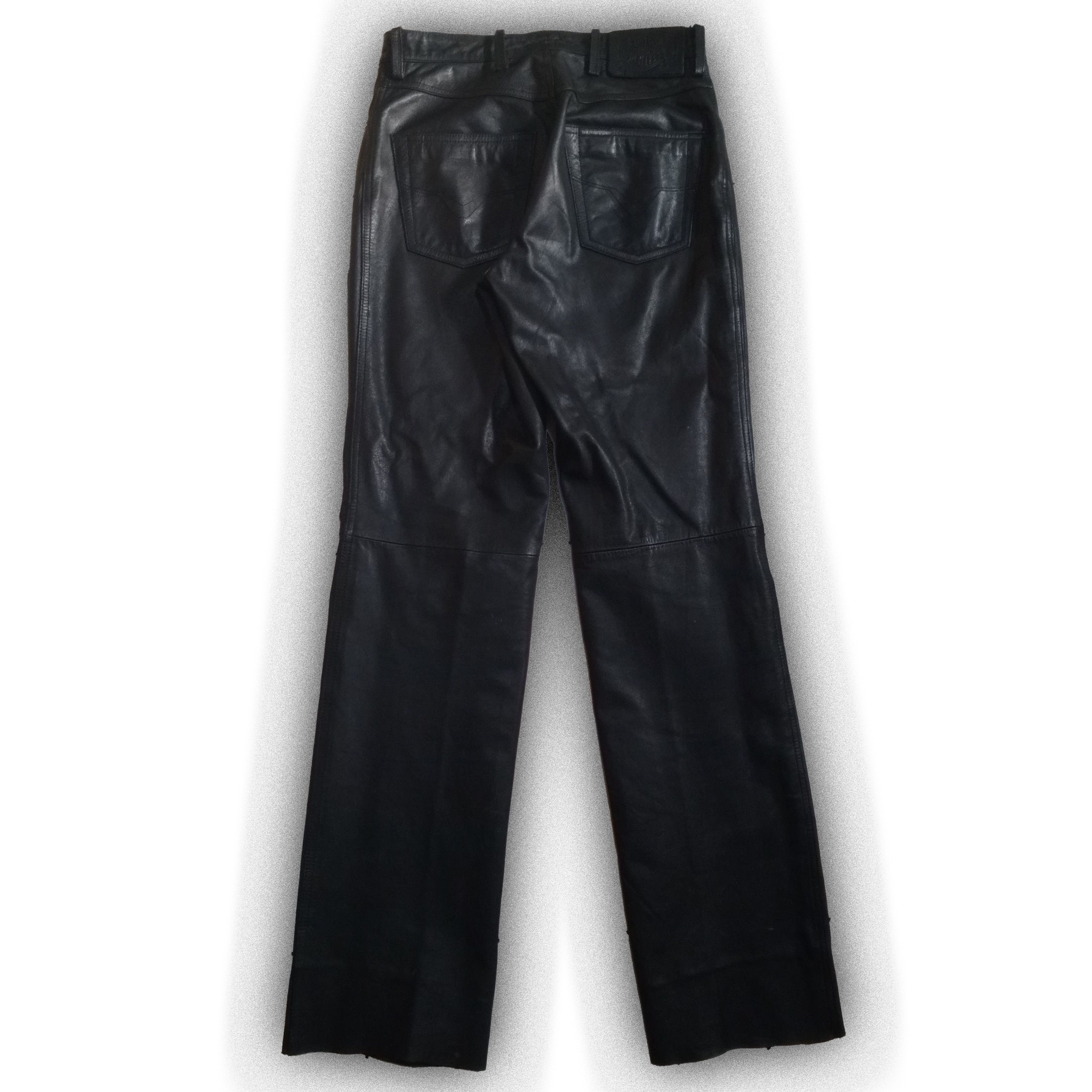 Harley Davidson Genuine Leather Pants by Harley Davidson Size US 29 - 2 Thumbnail