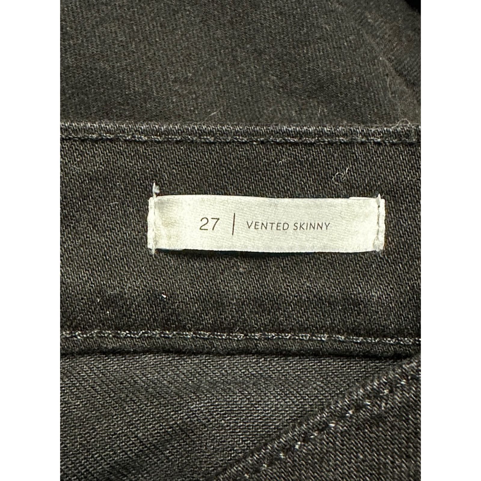 Baldwin Bldwn Vented Skinny Fit Jeans Side Slits Hem Black W 27 NWT Size 27" / US 4 / IT 40 - 9 Thumbnail