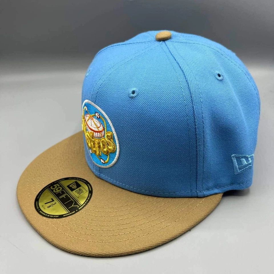 New Era Houston Astros Hat Men 7 3/8 59Fifty New Era MLB Fitted Cap Size ONE SIZE - 4 Thumbnail