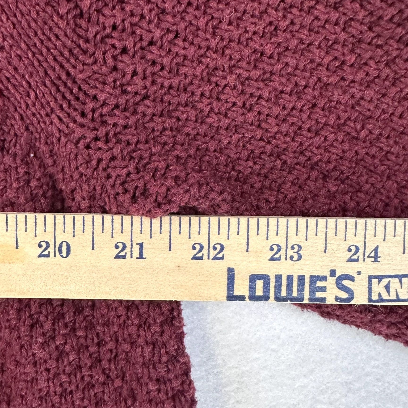 Old Navy Old Navy Sweater Womens Large Burgundy Textured Pullover Raglan Sleeve Knit Top Size L / US 10 / IT 46 - 7 Thumbnail