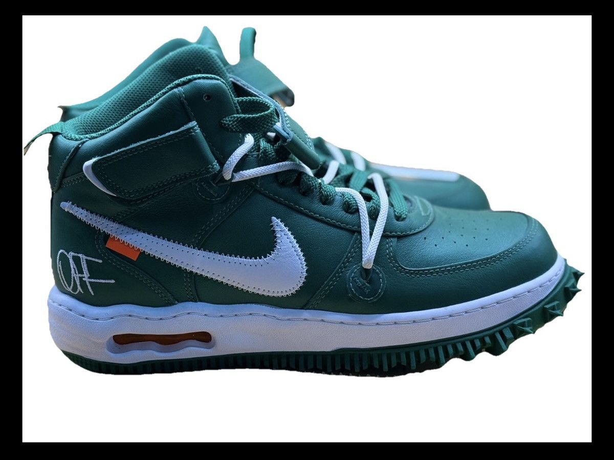 Nike × Off-White Off White Nike Air Force 1 Mid Pine Green Size 9 Size US 9 / EU 42 - 1 Thumbnail