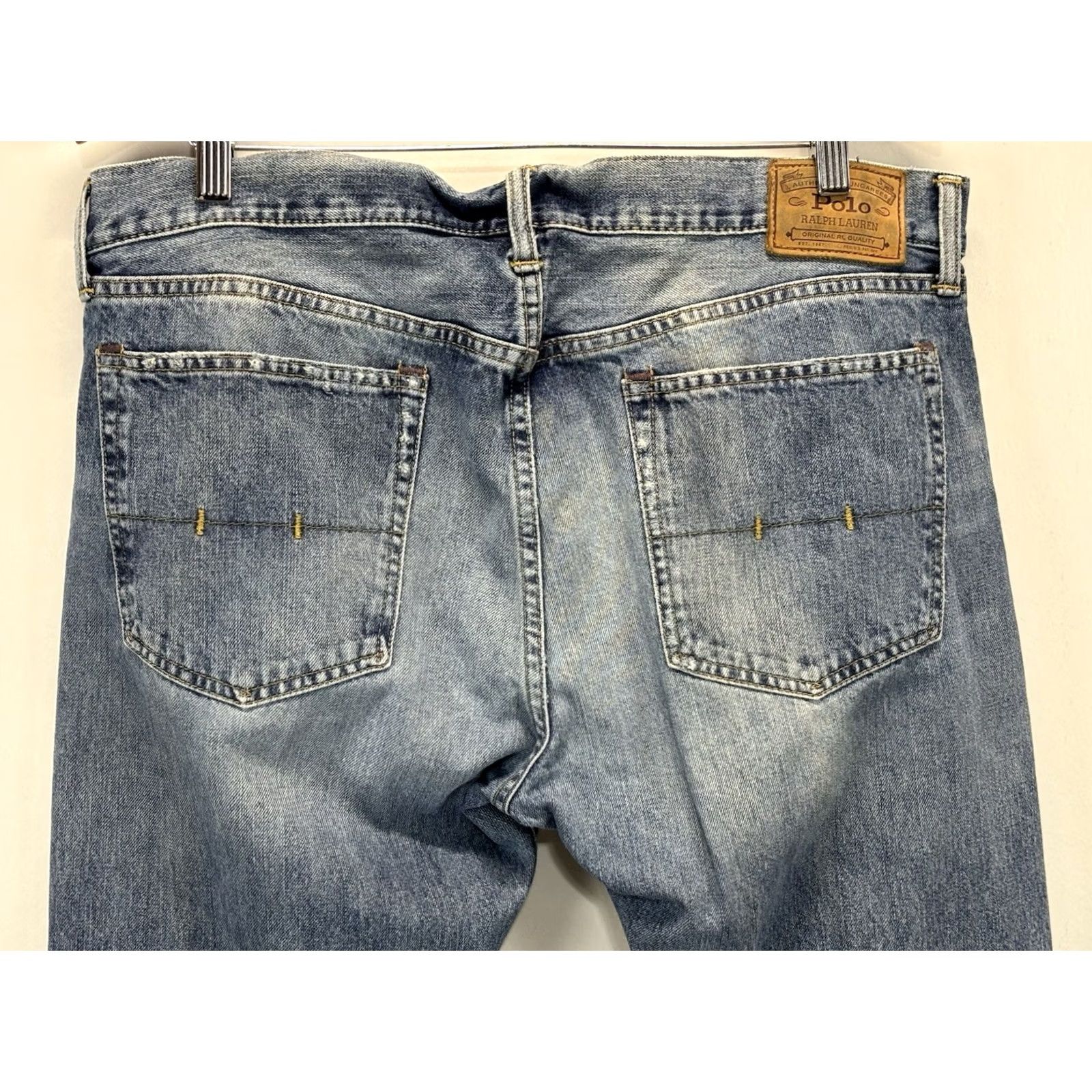 Polo Ralph Lauren Polo Ralph Lauren Jeans Mens 36x32 Blue Straight Fit Zip Fly Denim 5-Pocket Regular Waist 38 Inseam 31-32 Vintage No Size US M / EU 48-50 / 2 - 4 Thumbnail