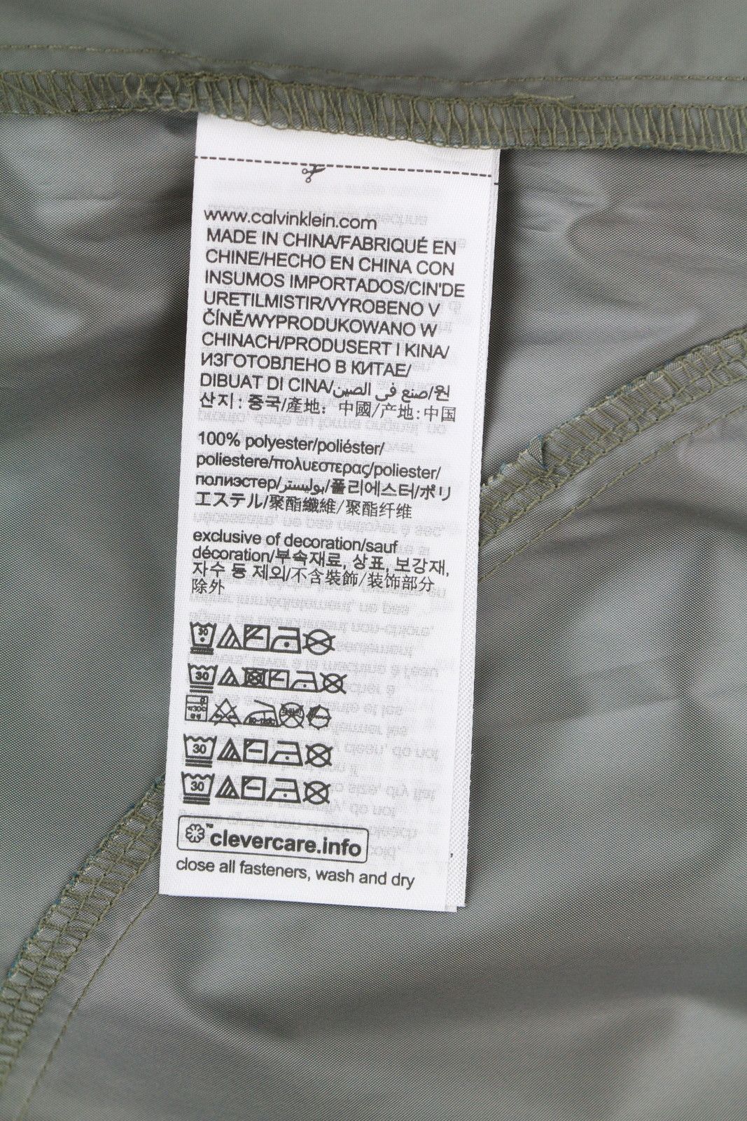 Calvin Klein XL Grey Elastic Waist Shiny Track Zip Cargo Trousers 85167 Size US 36 / EU 52 - 8 Thumbnail