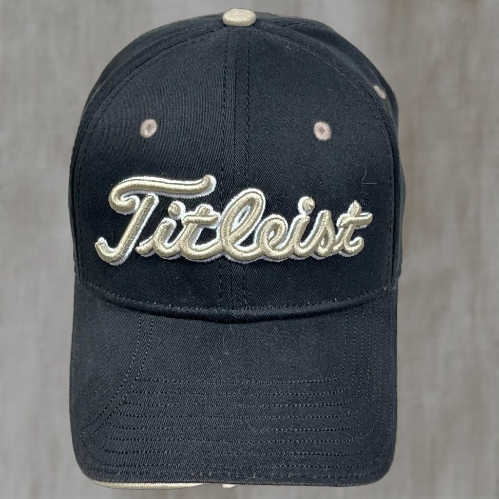 Titleist Titleist Golf Hat Cap Black Gold Adjustable New Era Twill Cap Mens Summer Sport Hat Vintage? Size ONE SIZE - 1 Thumbnail