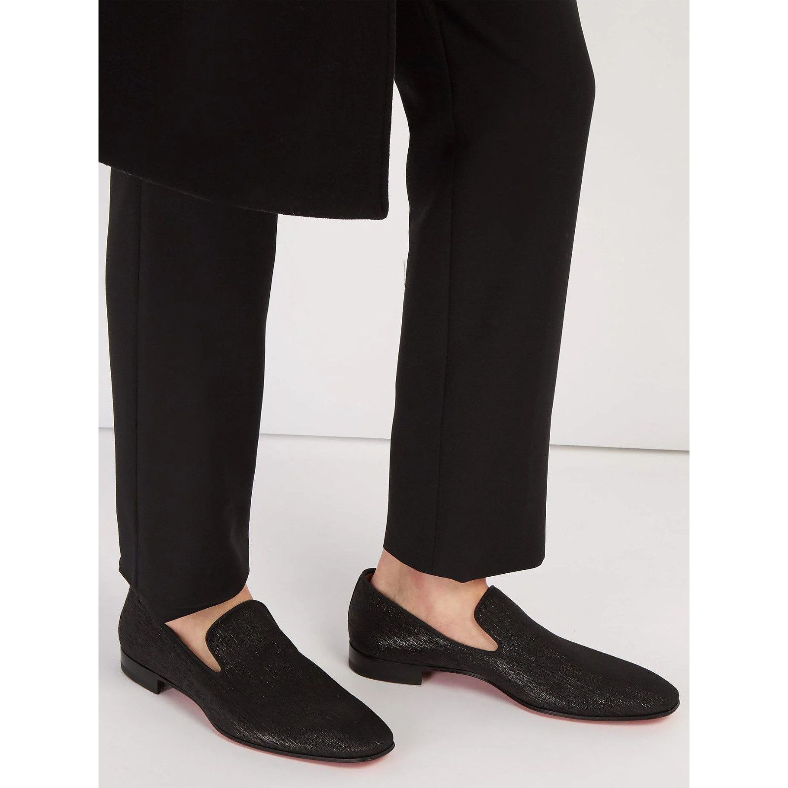 Christian Louboutin Christian Louboutin Black Shantung Diams Dress Loafer 43 10 Size US 10 / EU 43 - 3 Thumbnail