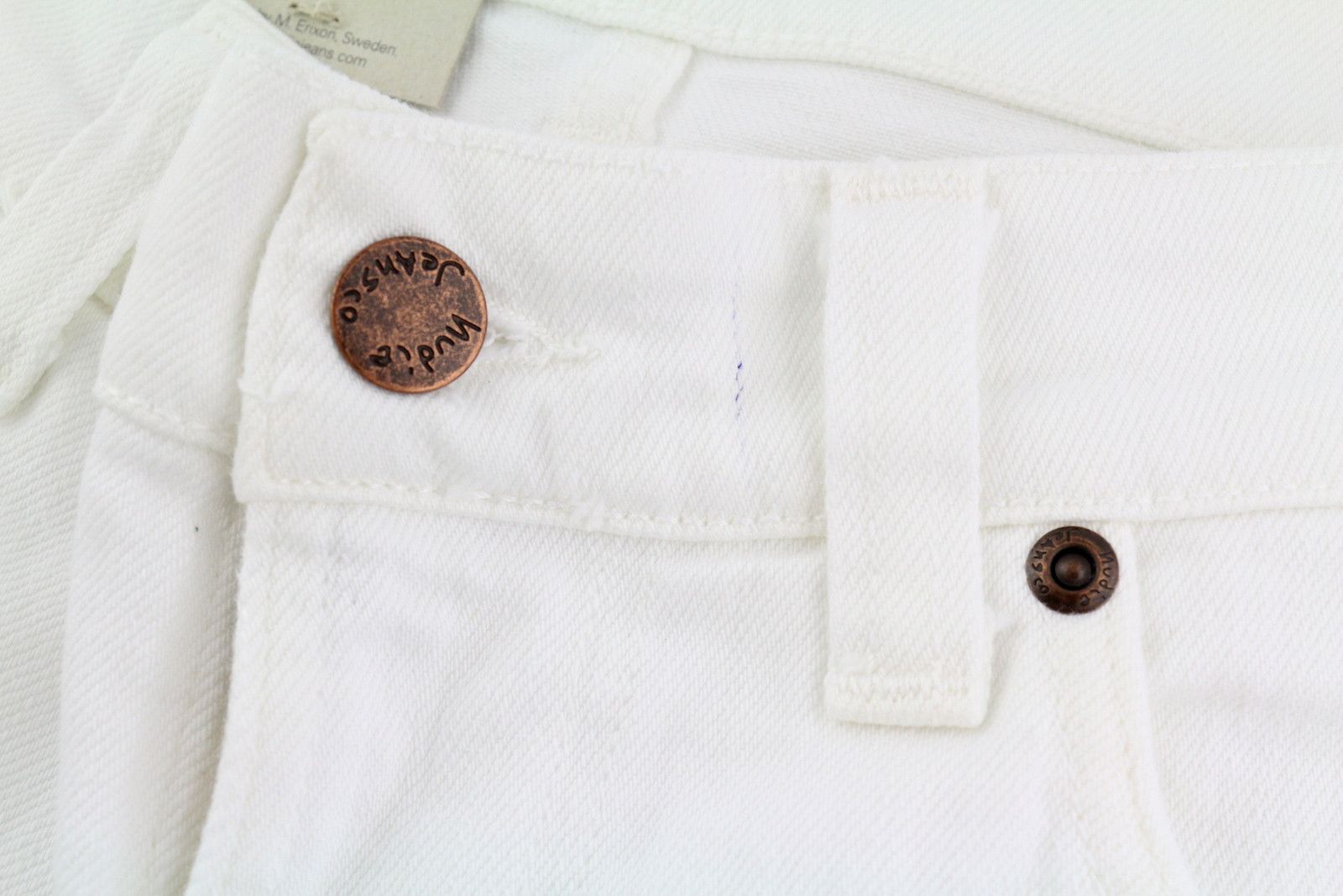 Nudie Jeans LEAN DEAN W28 Denim White Zip Cotton Turn Up Shorts 83840 Size US 28 / EU 44 - 9 Thumbnail