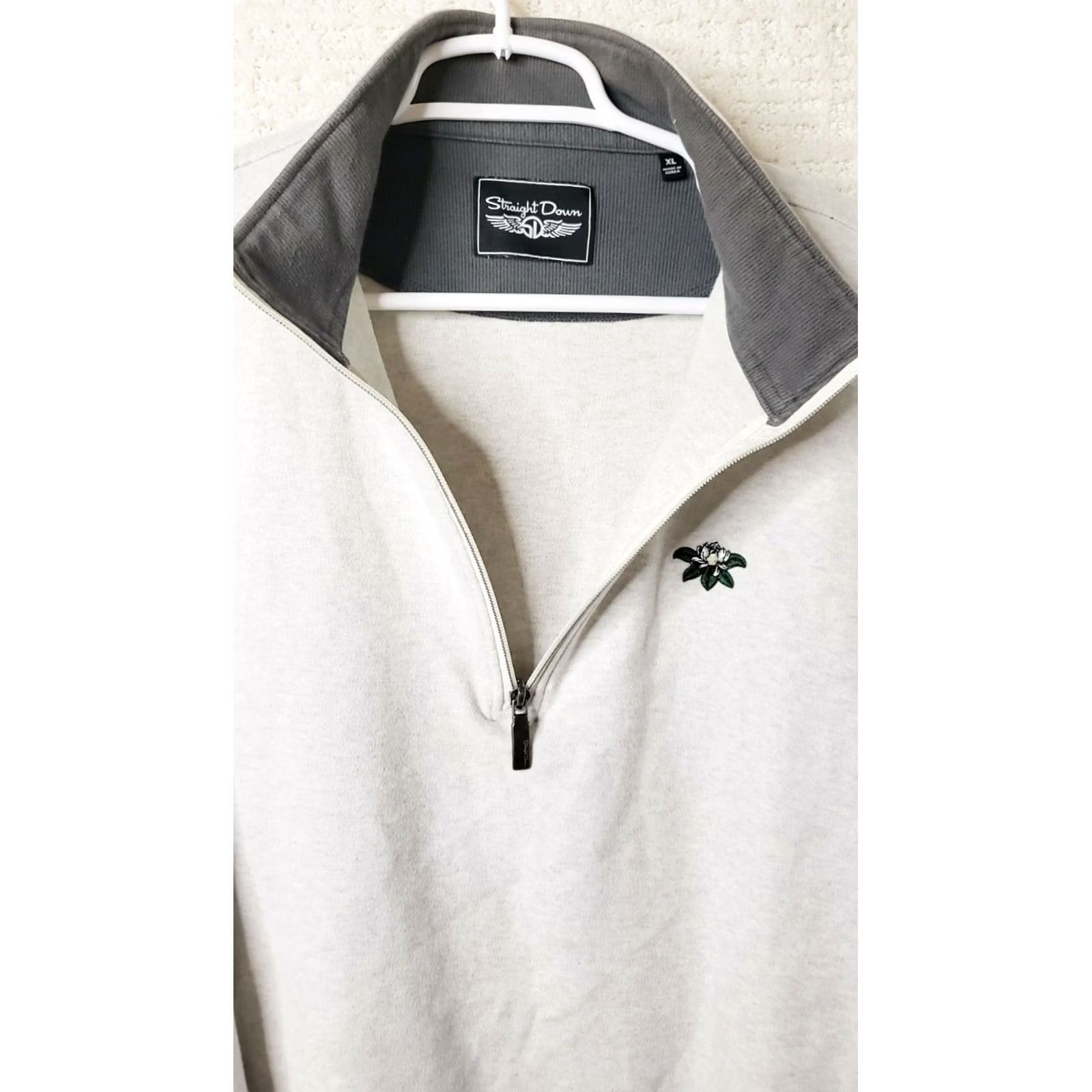 Vintage Straight Down Golfwear Sweater Mens XL Light Gray 1/4 Zip Pullover Size US XL / EU 56 / 4 - 5 Thumbnail