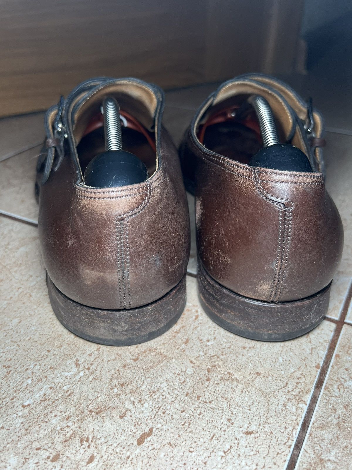 John Lobb Vintage JOHN LOBB William Brown Double Leather Monk Straps Size US 11 / EU 44 - 9 Thumbnail