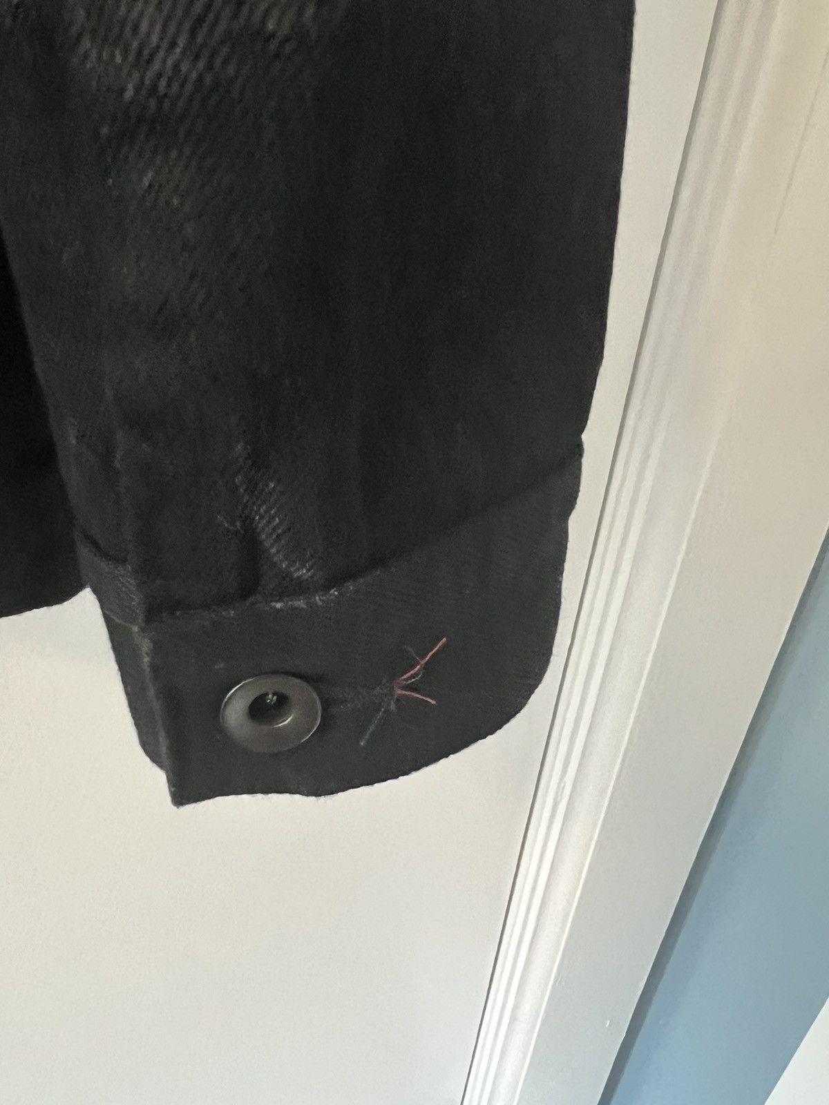 Raleigh Denim Raleigh Denim Black Vidalia Hand Painted Chore Coat - Large Size US L / EU 52-54 / 3 - 11 Thumbnail