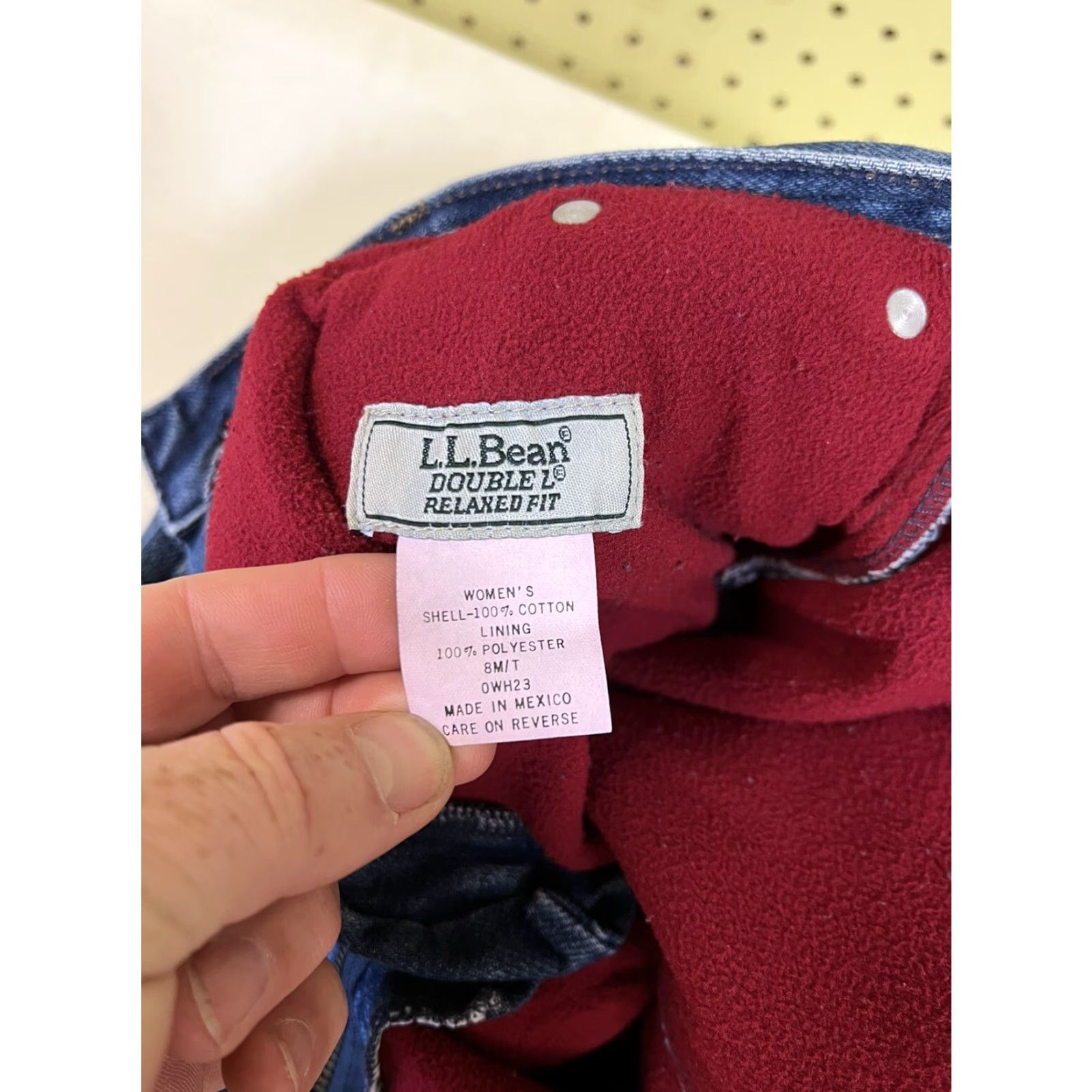 Vintage VINTAGE L.L. Bean Jeans Womens 8 Tall Fleece Lined High Waist Mom Denim Jeans Blue 100% Cotton Size 28" / US 6 / IT 42 - 6 Thumbnail