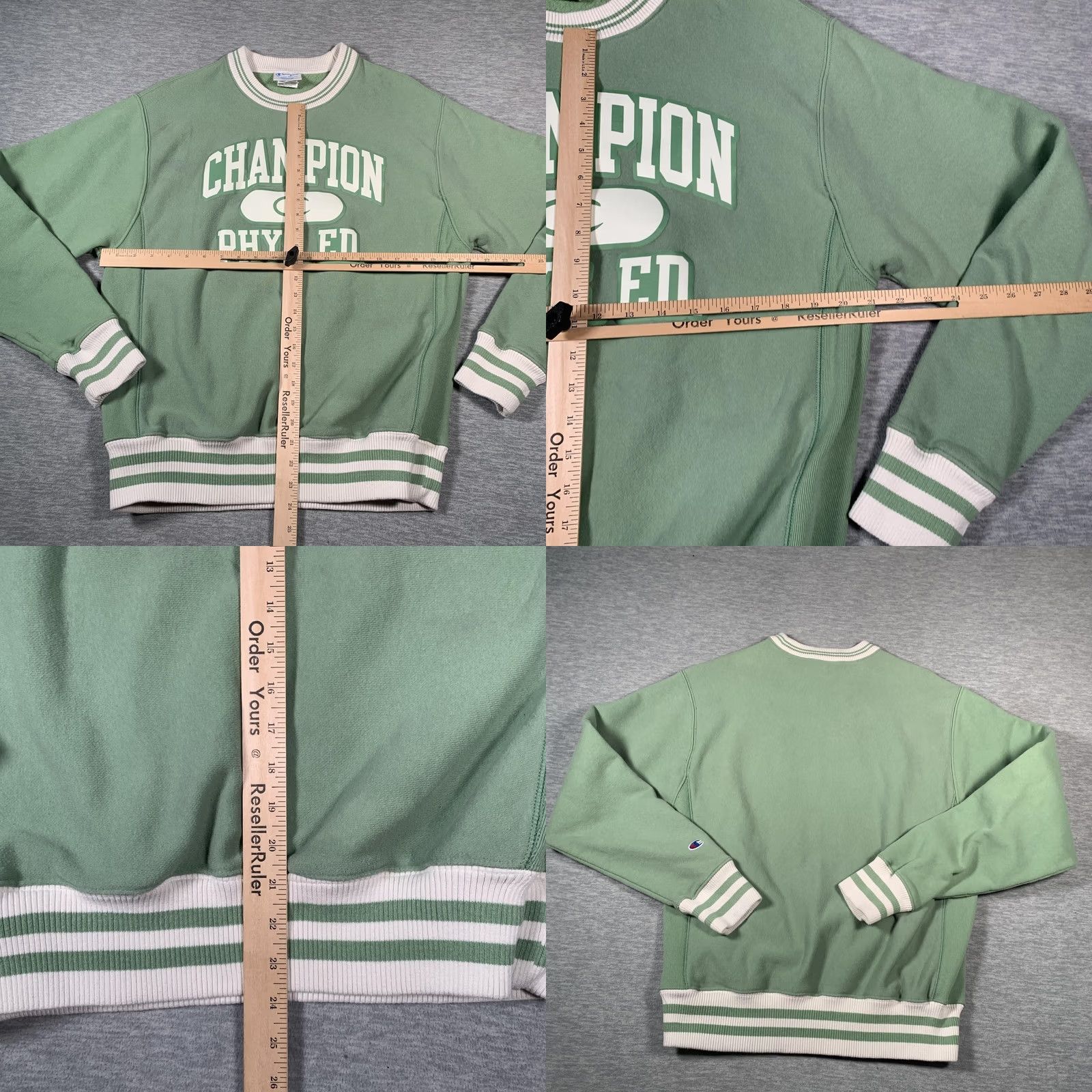 Champion Champion Sweatshirt Mens Medium Green Reverse Weave Phys. Ed. Crewneck Pullover Size US M / EU 48-50 / 2 - 8 Thumbnail