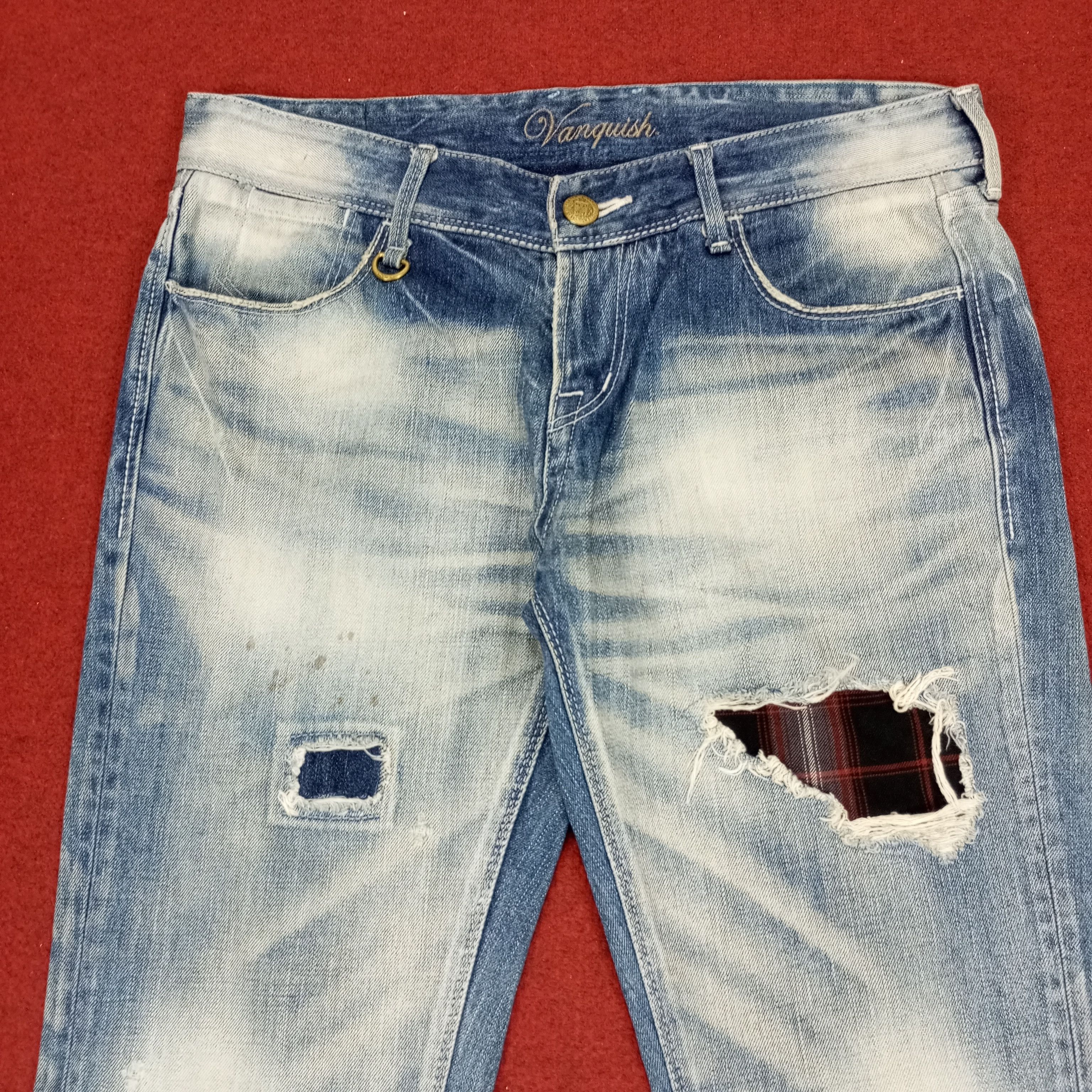 Vanquish × Vintage Vanquish Fashion Style Distressed Jeans Size 34" / US 12 / IT 48 - 2 Thumbnail