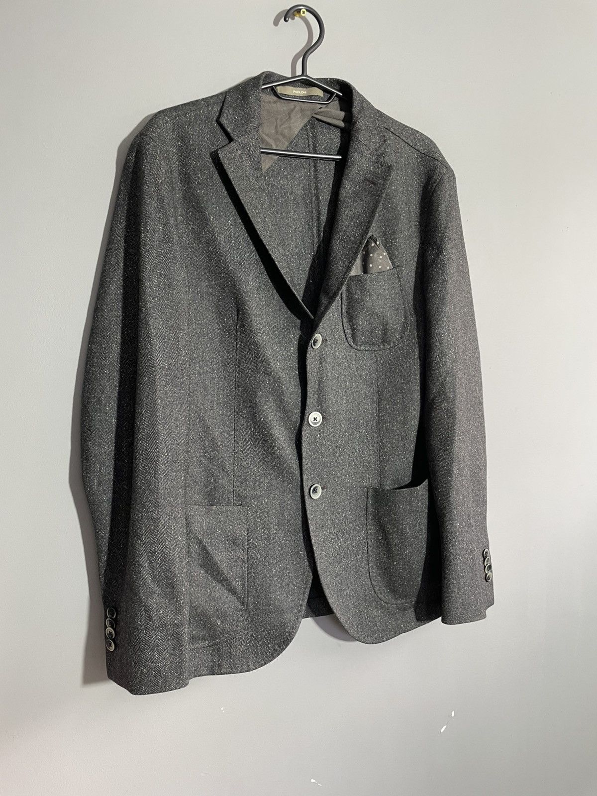 Paoloni Luxury Paoloni Brown wool&silk blazer size 50 Size 50R - 4 Thumbnail