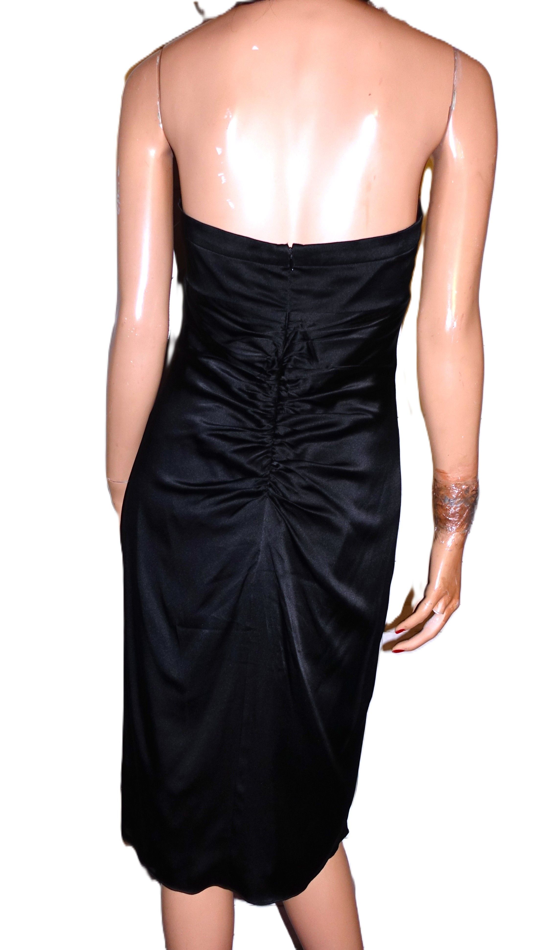 Bcbgmaxazria BCBGMaxazria Black Ruched Halter Bodycon Dress 6 Size M / US 6-8 / IT 42-44 - 6 Thumbnail