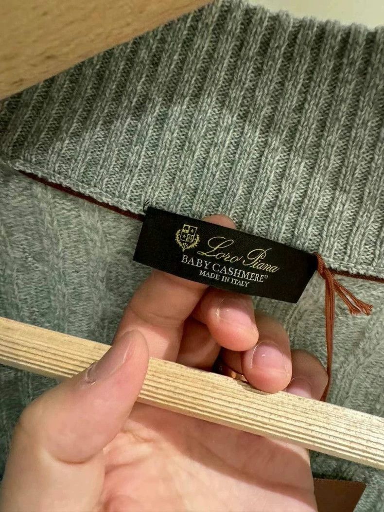Loro Piana LORO PIANA Autumn and winter men's collar knit cardigan Size US XXL / EU 58 / 5 - 7 Thumbnail
