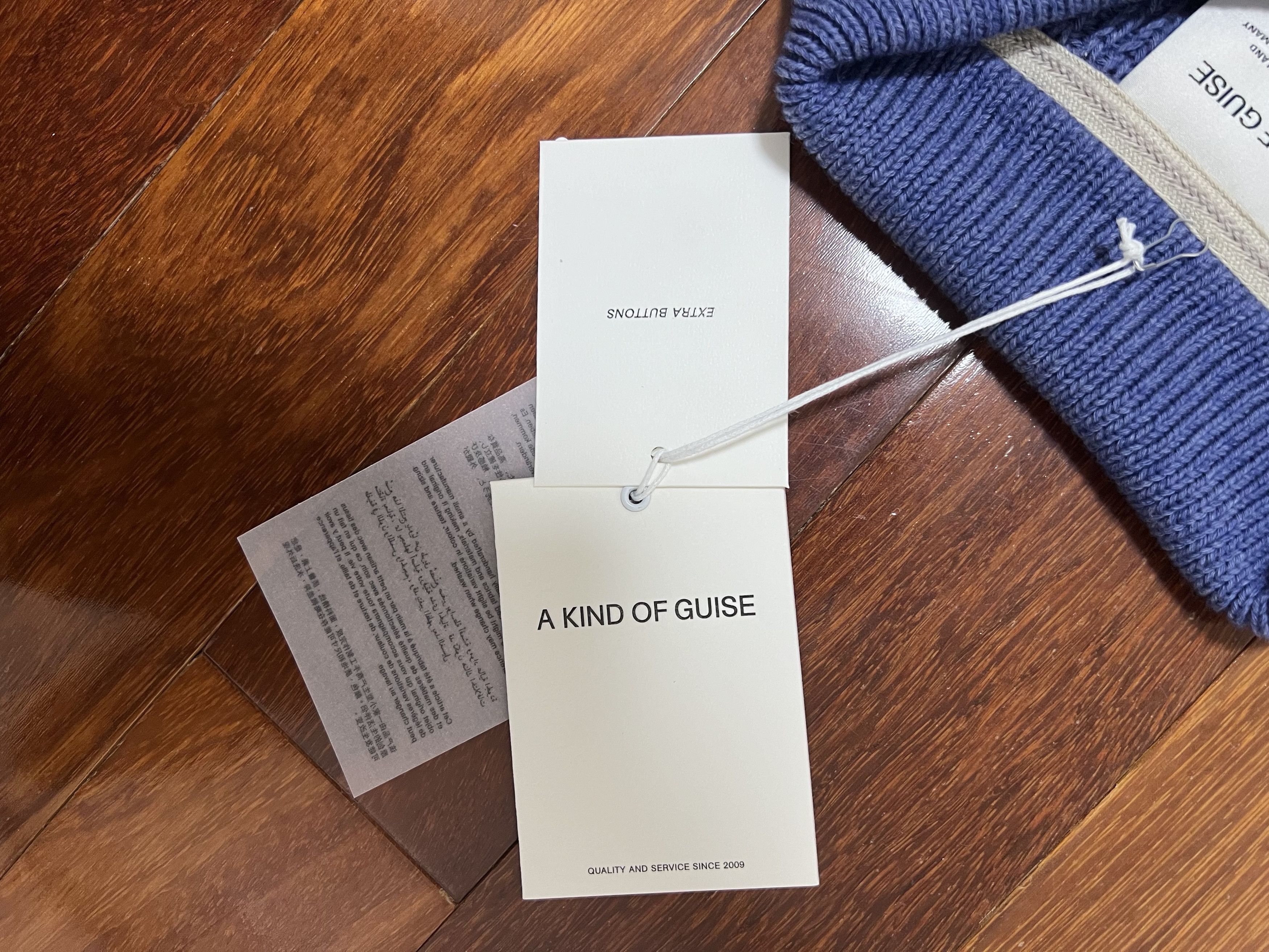 A Kind Of Guise 💚 AW23 A Kind Of Guise Per Knit Polo Jacket Blue Melange Size US L / EU 52-54 / 3 - 14 Thumbnail