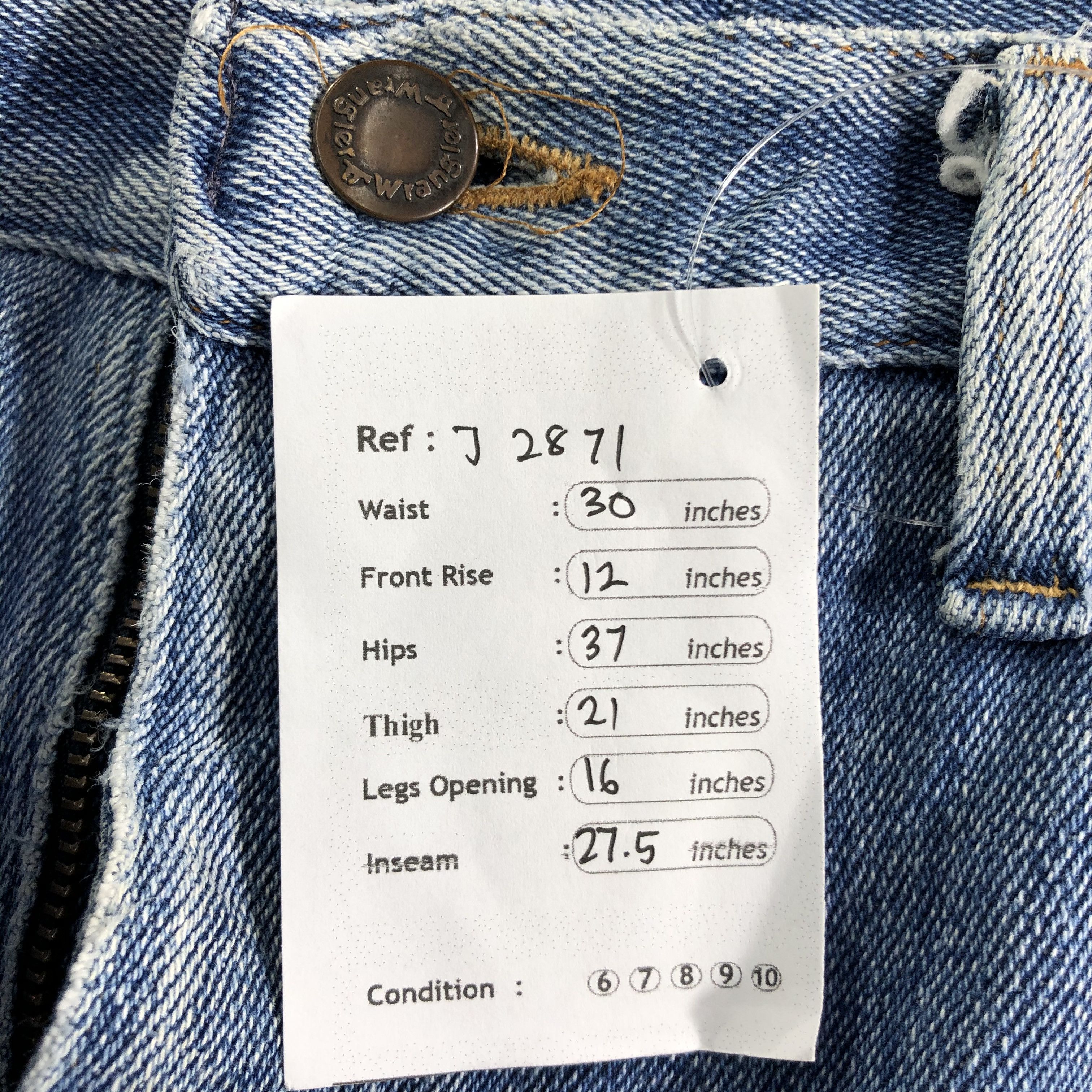 Vintage Vintage Blue Wash Wrangler Jeans-J2871 Size US 30 / EU 46 - 10 Thumbnail