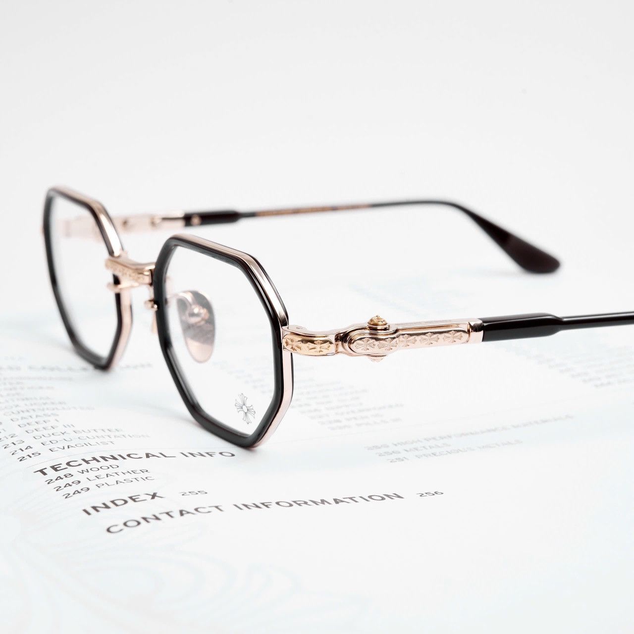 Chrome Hearts CHROME HEARTS TATTERS CLASSIC BROWN - GOLD PLATED GLASSES Size ONE SIZE - 3 Thumbnail