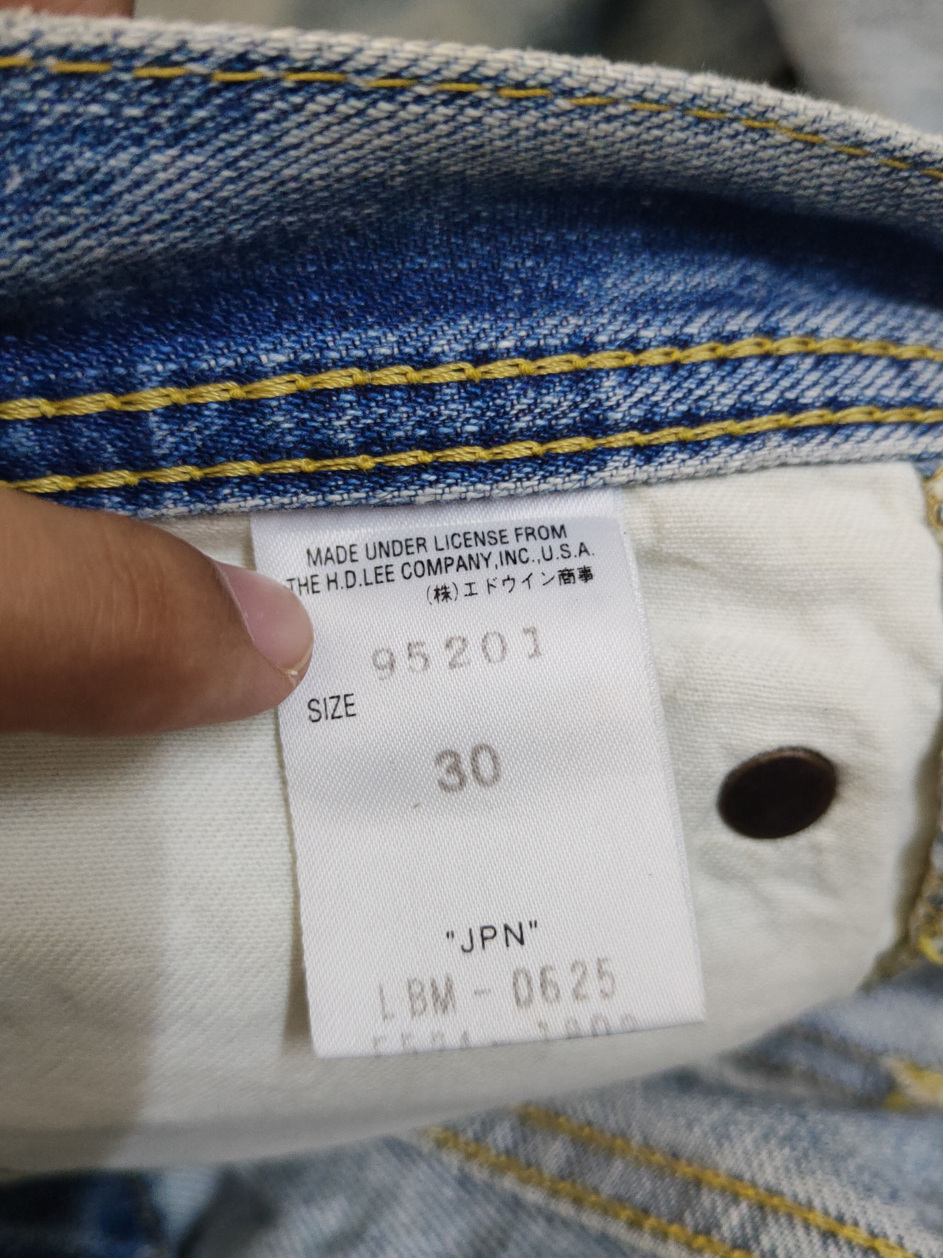 Lee Lee vintage Blue Distressed Ripped denim Jeans #W1706 Size US 32 / EU 48 - 17 Thumbnail