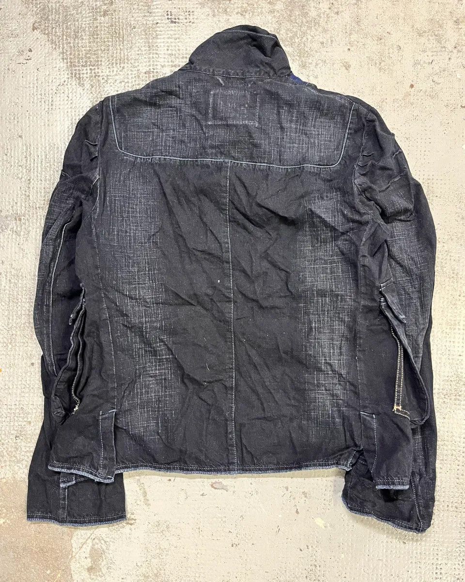 Marithe + Francois Girbaud 1990s Marithé + François Girbaud Navy Denim Colour-Block Denim Jacket Size XS / US 0-2 / IT 36-38 - 8 Thumbnail