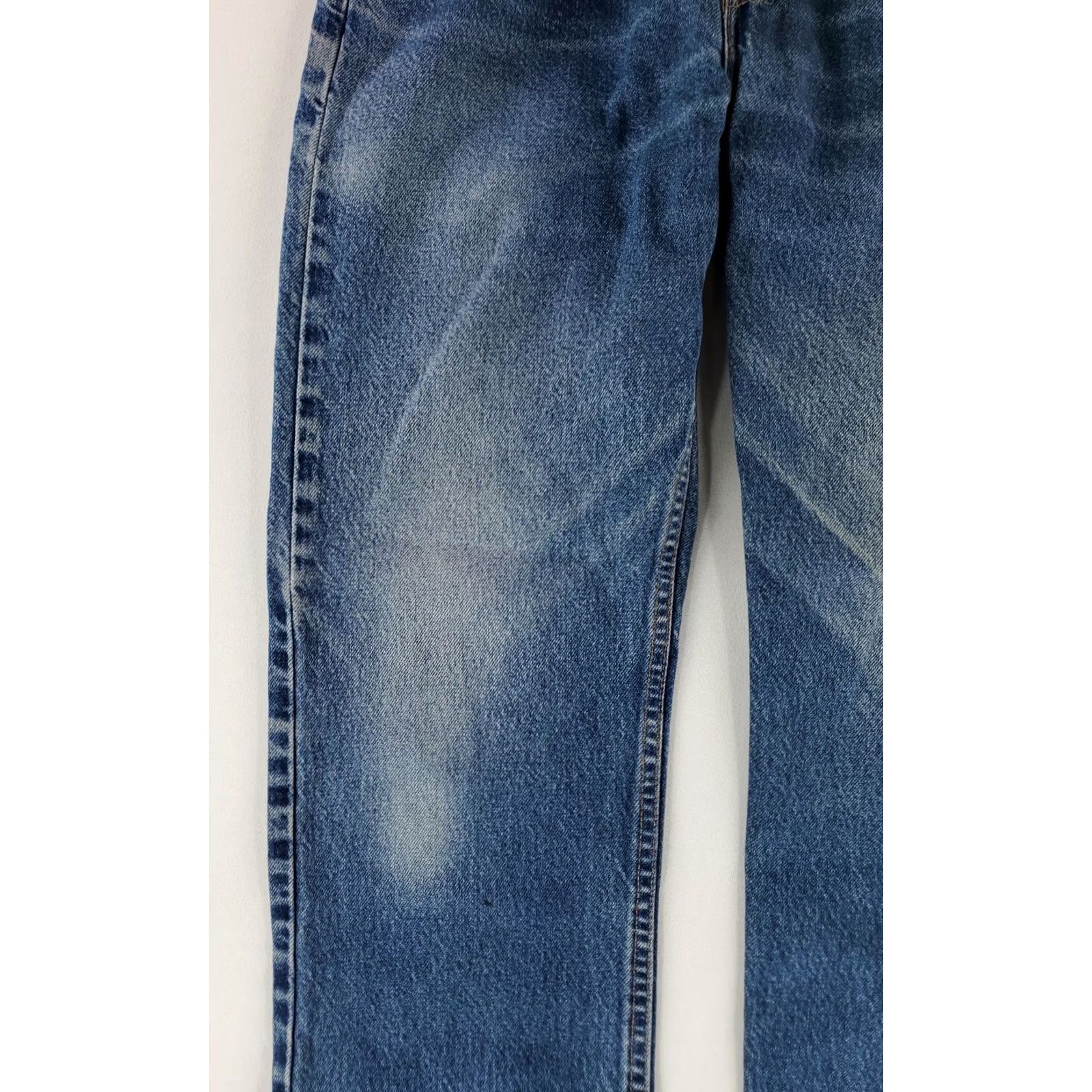 Levi's VINTAGE Levi's 505 Jeans VTG Y2K Made USA Whiskering Mens 31x29 Actual 31x30 Blue Straight Jeans Men Size US 31 - 3 Thumbnail