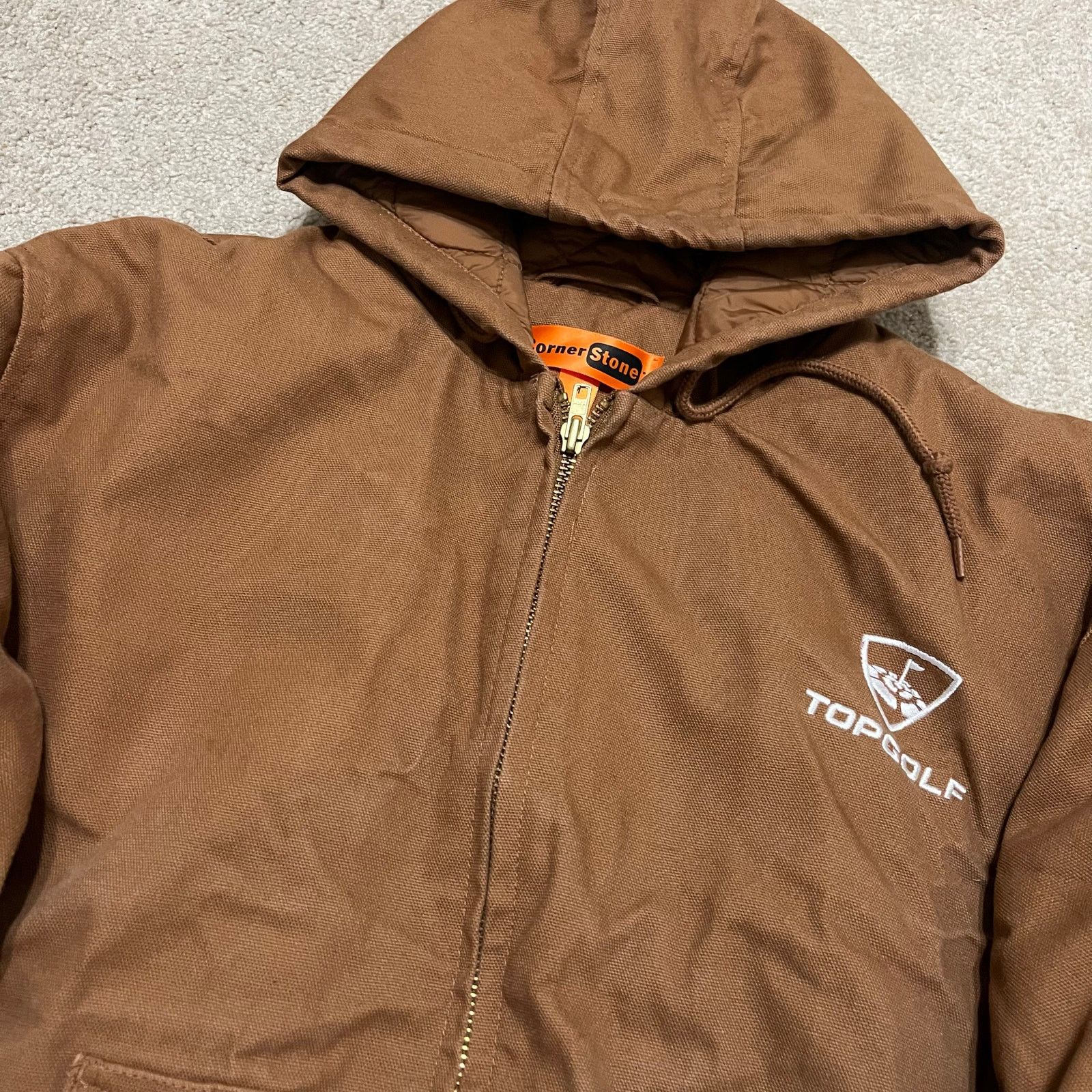 Other Corner Stone Full Zip Brown Hooded Workwear Jacket Medium Size US M / EU 48-50 / 2 - 3 Thumbnail
