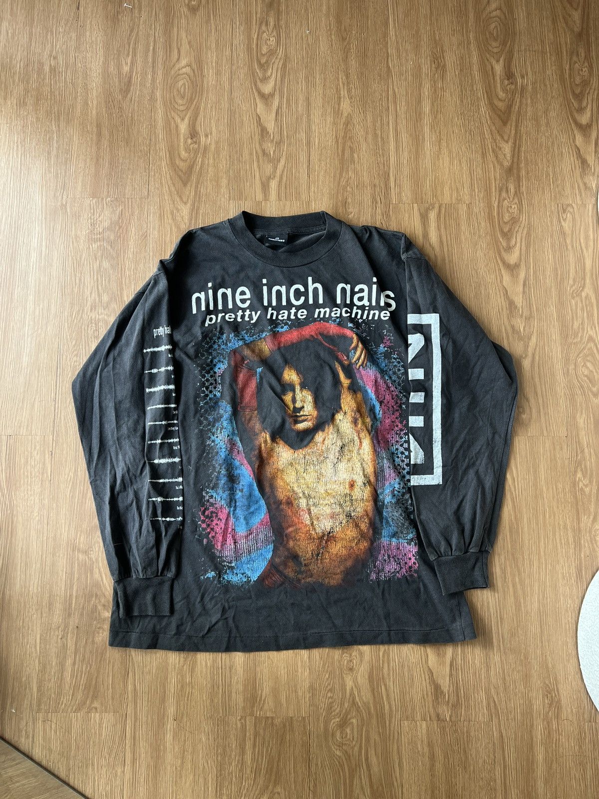 Band Tees Nine Inch Nails pretty hate machine faded black tshirt rare Size US XL / EU 56 / 4 - 6 Thumbnail