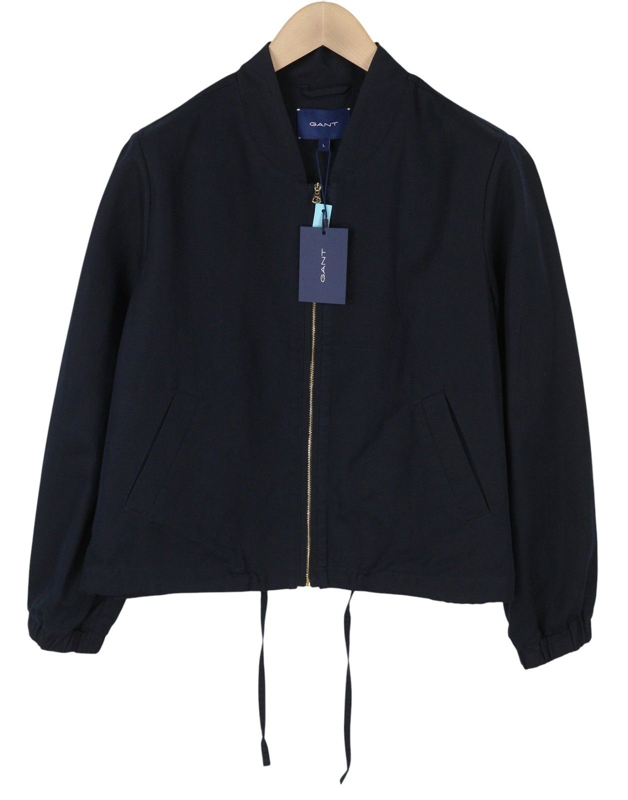 Gant LINEN BLEND BLOUSON L Evening Blue Bomber Jacket 87279 Size L / US 10 / IT 46 - 3 Thumbnail