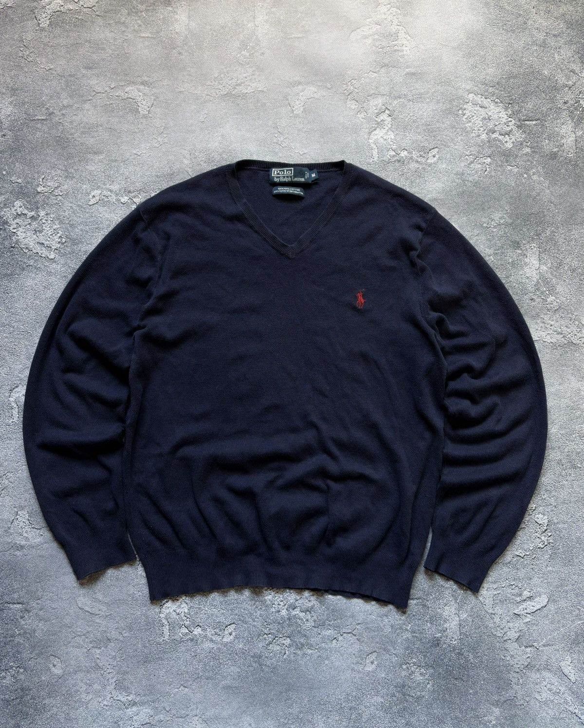 Polo Ralph Lauren Vintage Polo Ralph Lauren Small Pony V-Neck Mens Sweater Size US M / EU 48-50 / 2 - 1 Thumbnail