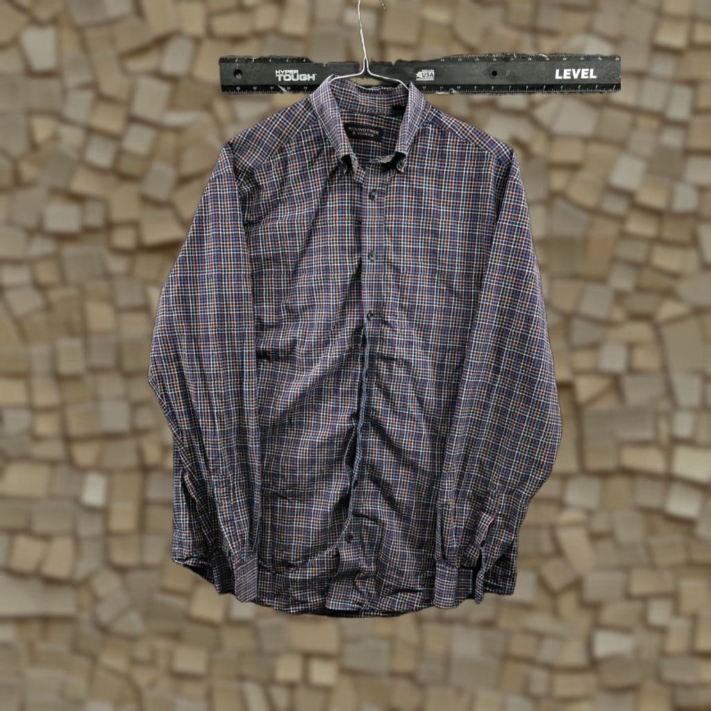 Roundtree & Yorke Roundtree & Yorke Shirt LT Mens Long Sleeve Button-Down Collar Multicolor Plaid Size US L / EU 52-54 / 3 - 1 Thumbnail