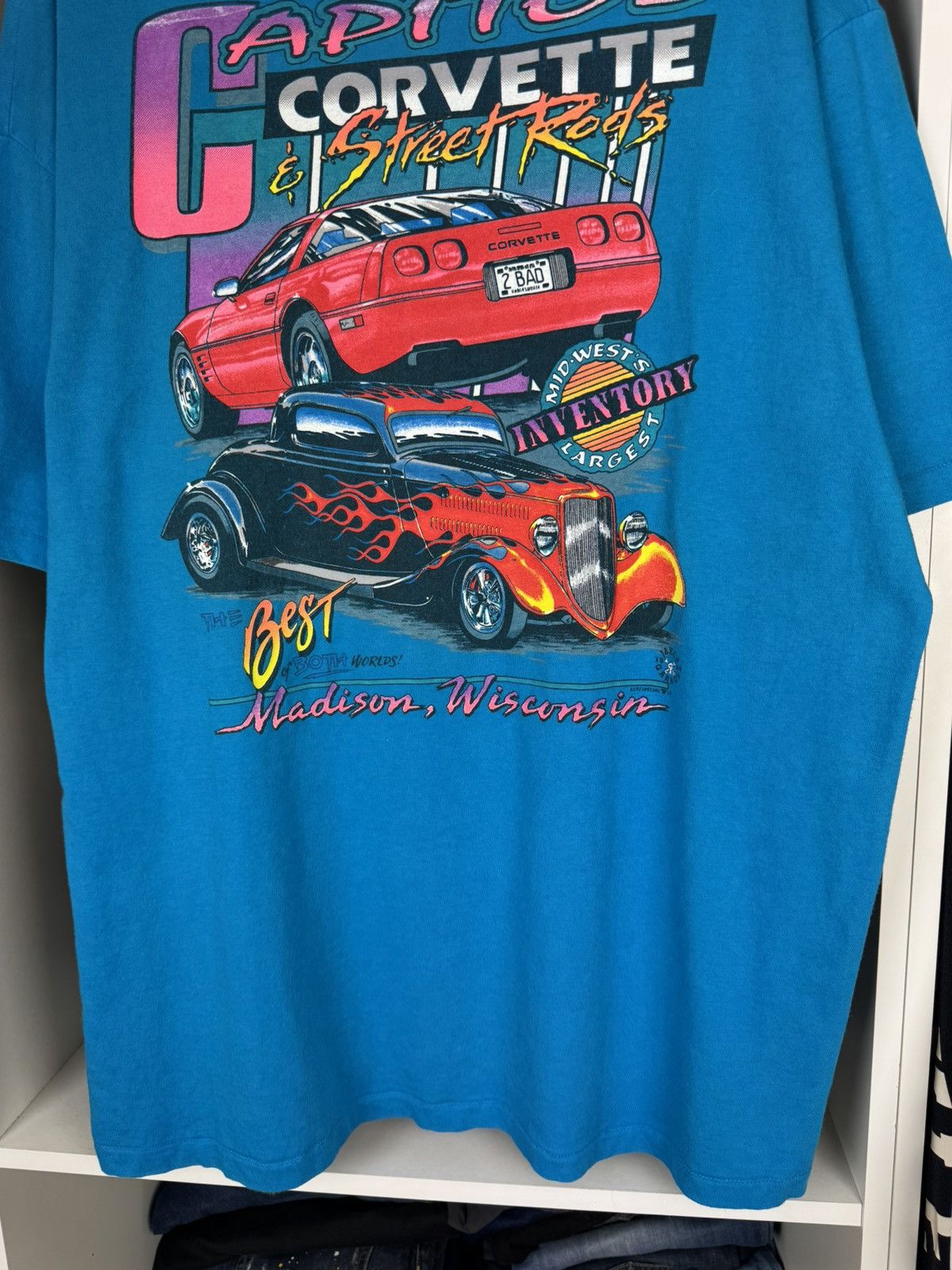 Hanes Vintage Capitol Corvette & Street Rods Single Stitch T-shirt Size US XL / EU 56 / 4 - 13 Thumbnail