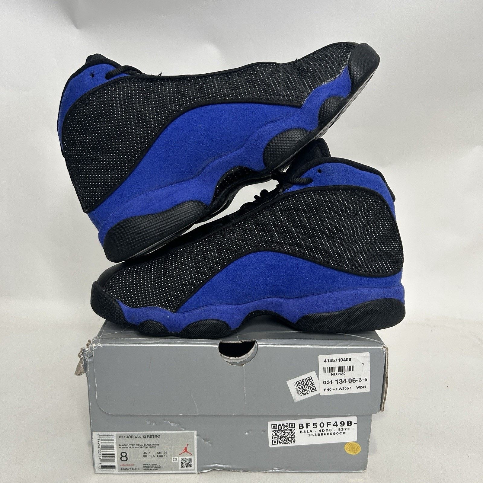 Jordan Brand Nike Air Jordan 13 Retro OG “Hyper Royal Black” 414571-040 Size US 8 / EU 41 - 3 Thumbnail