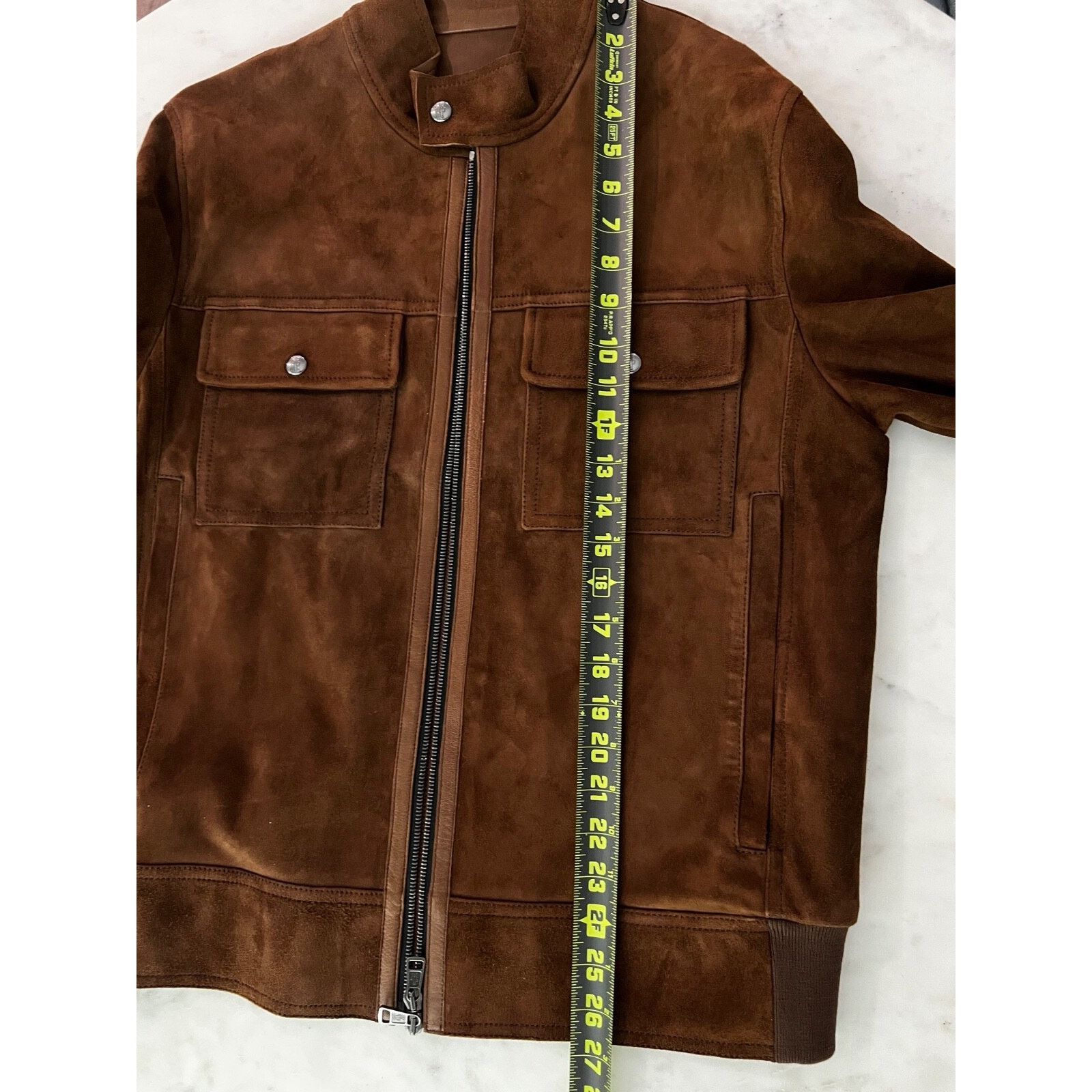 Moncler $3660 Moncler Courry Suede Biker Jacket Brown Men Size 2 NEW Size US M / EU 48-50 / 2 - 16 Thumbnail