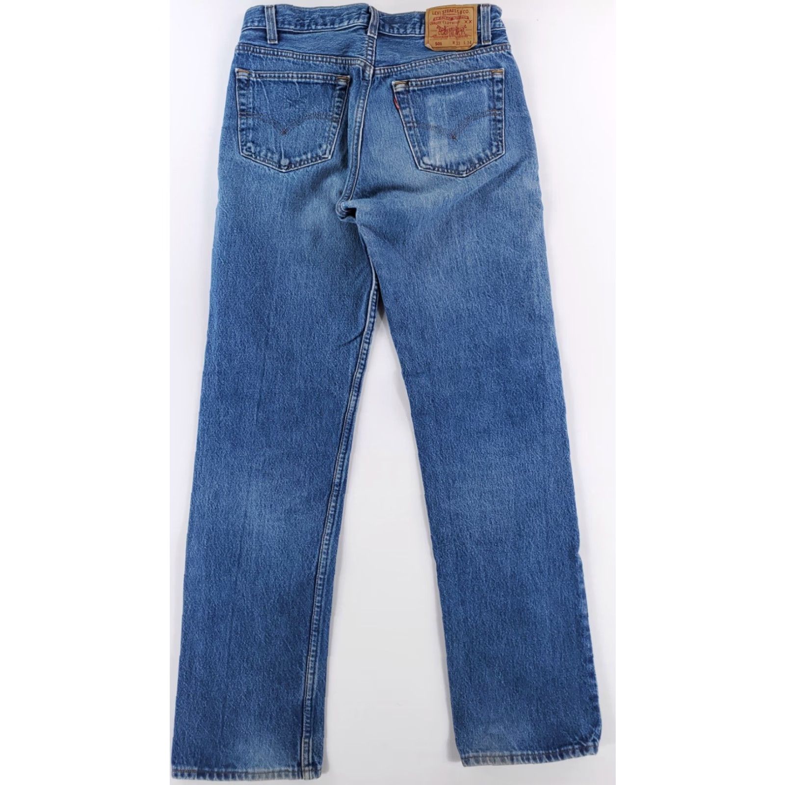 Levi's VINTAGE Levi's 501 Jeans Whiskering Fade Blue Mens 32x33 Actual 90s Straight Denim Jeans Blue Mens XS? Size US 32 / EU 48 - 7 Thumbnail