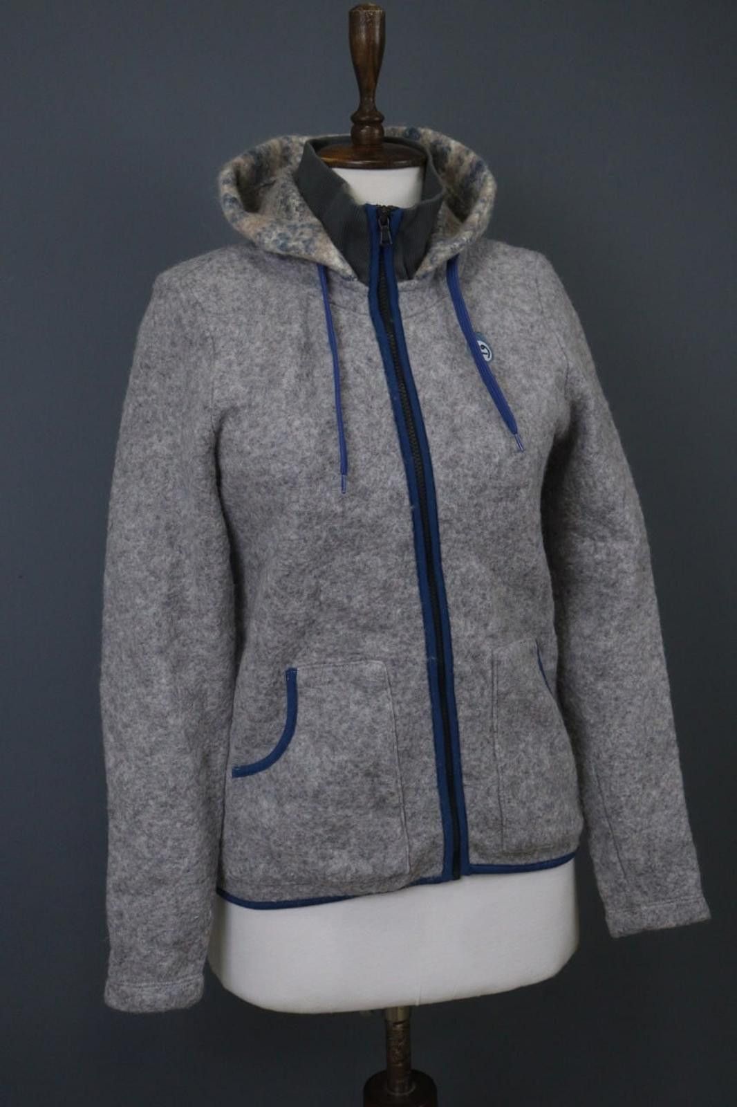 Designer E9 Planet Listen To The Nature Hooded Full Zip Fleece Jacket Size M / US 6-8 / IT 42-44 - 9 Thumbnail