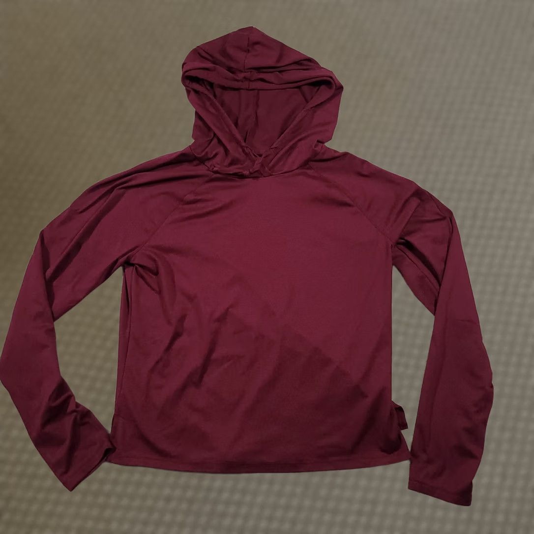 Reebok Reebok Lightweight Hoodie Long Sleeve Women's Medium Red Athleisure Drawstring Hoodie Size M / US 6-8 / IT 42-44 - 1 Thumbnail