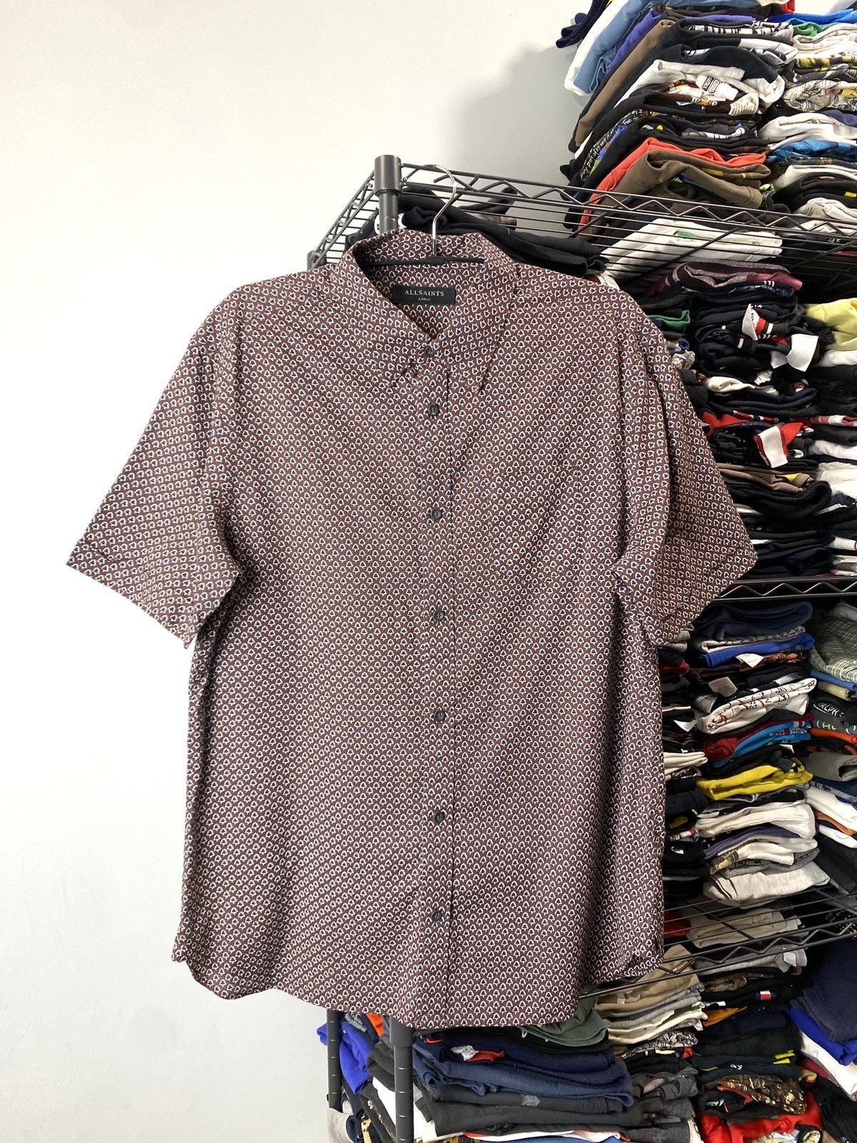 Allsaints All Saints Pattern Shirt Luxury Retro Style Size US L / EU 52-54 / 3 - 1 Thumbnail