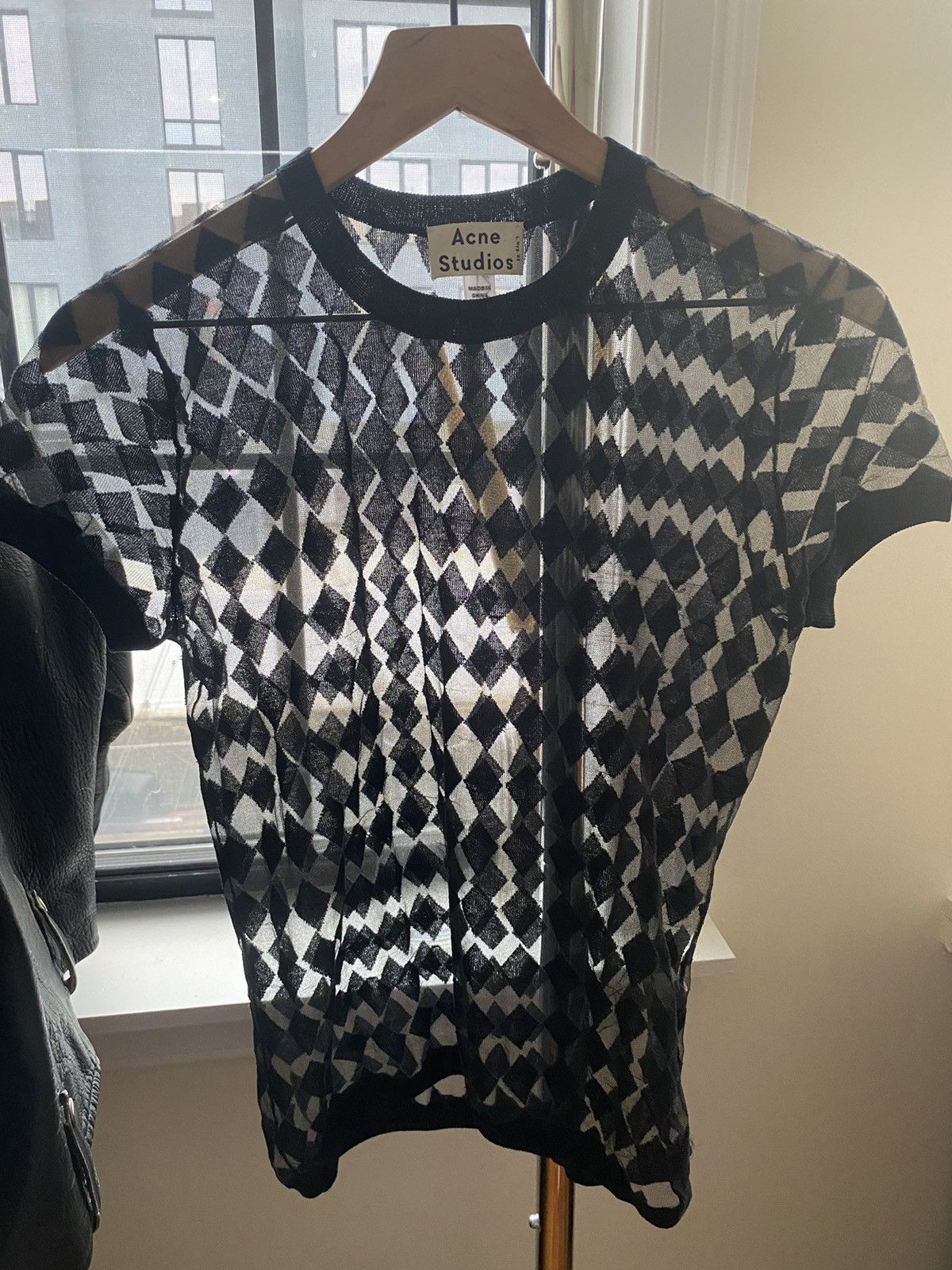 Black Harlequin Sheer Top