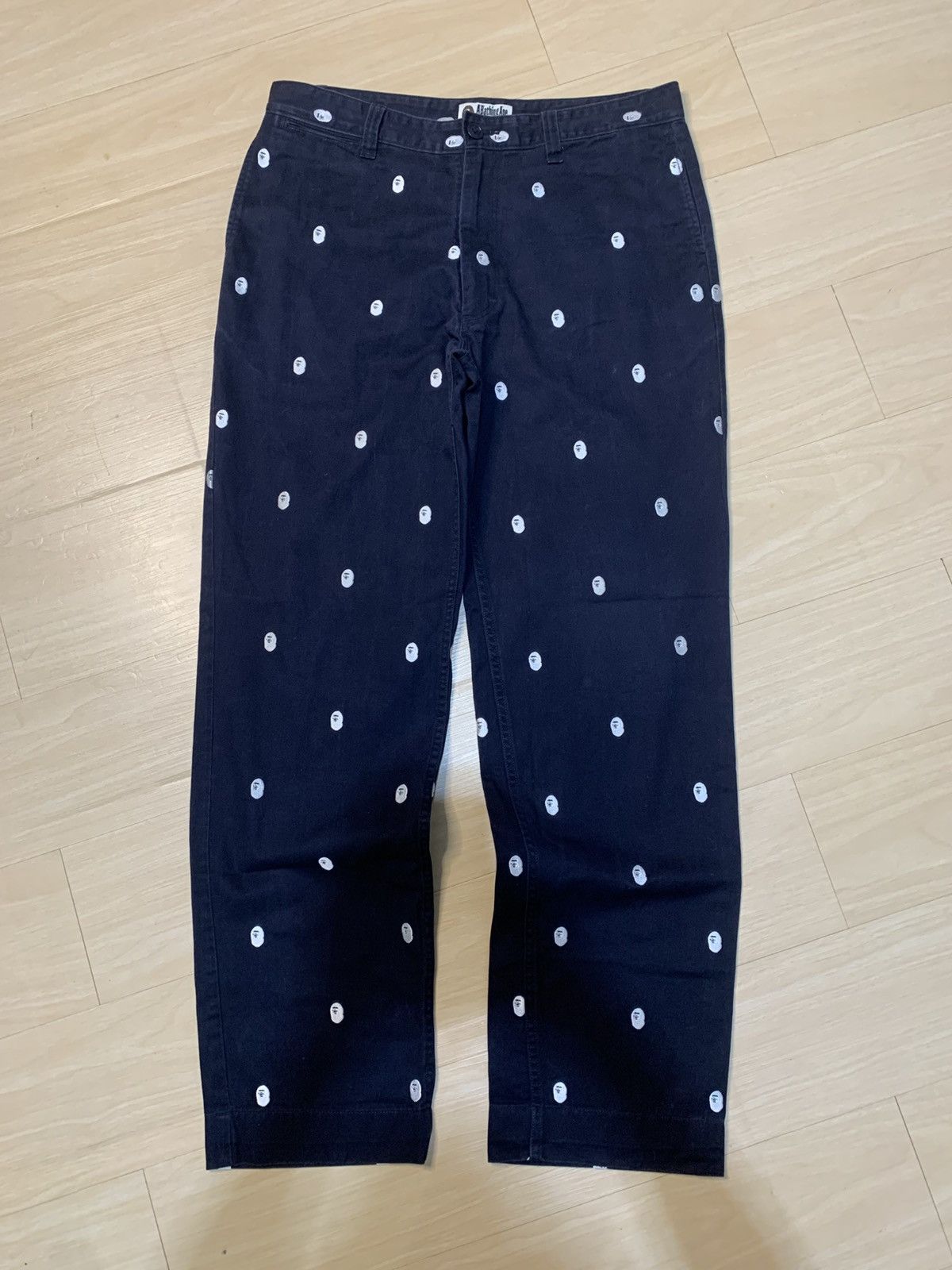 Bape 🔥 Rare Bape Full Embroidery Head Pants Size US 34 / EU 50 - 2 Thumbnail