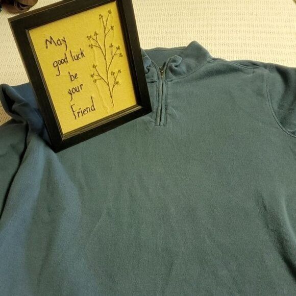 Apt. 9 Apt. 9 1/4 Zip Long Sleeve Sz. XL Teal Pullover Shirt Size US XL / EU 56 / 4 - 6 Thumbnail