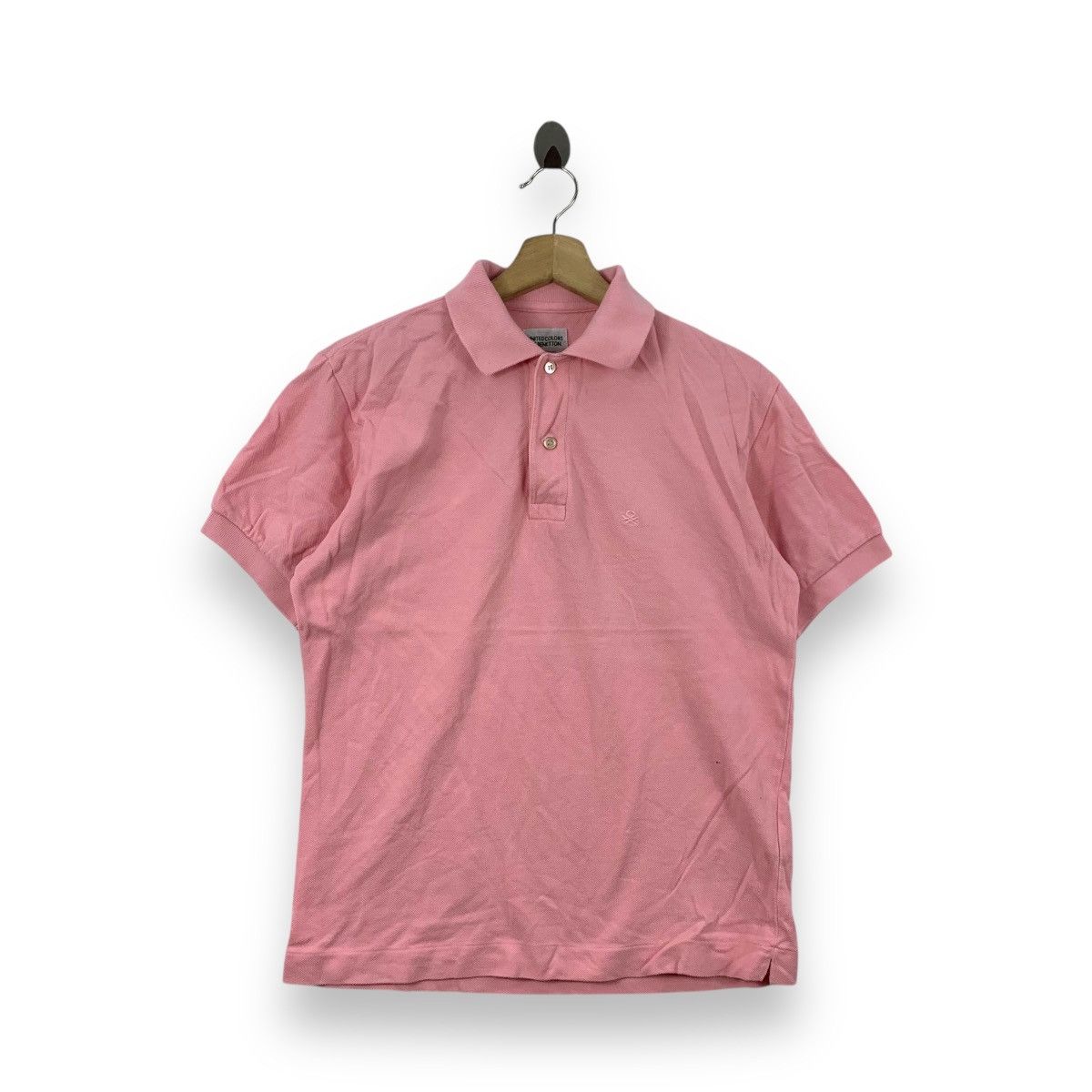 Vintage UNITED COLORS OF BENETTON Pink Polo Tee Shirt