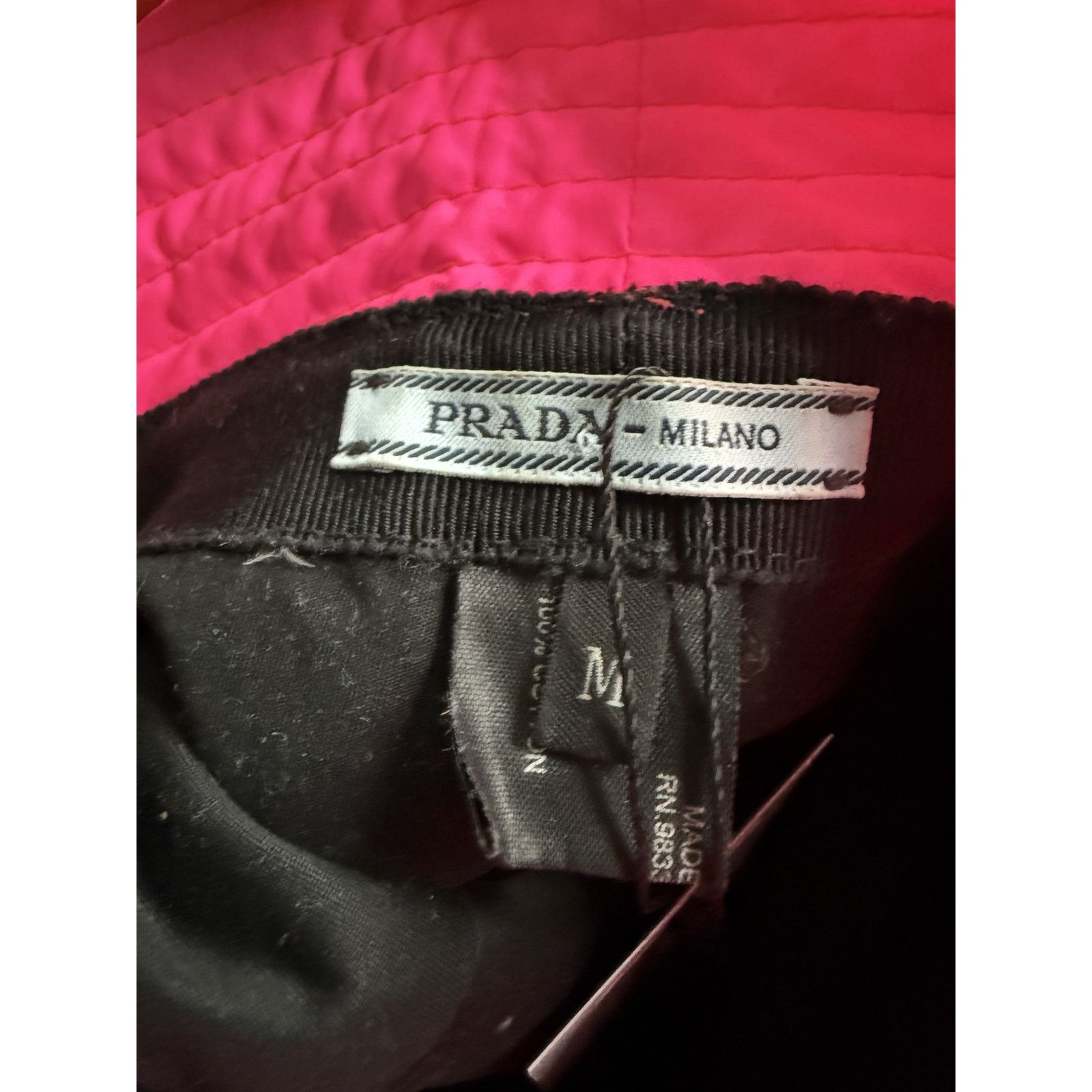 Prada Prada Bucket Hat Pink Nylon Used Medium Size ONE SIZE - 2 Thumbnail